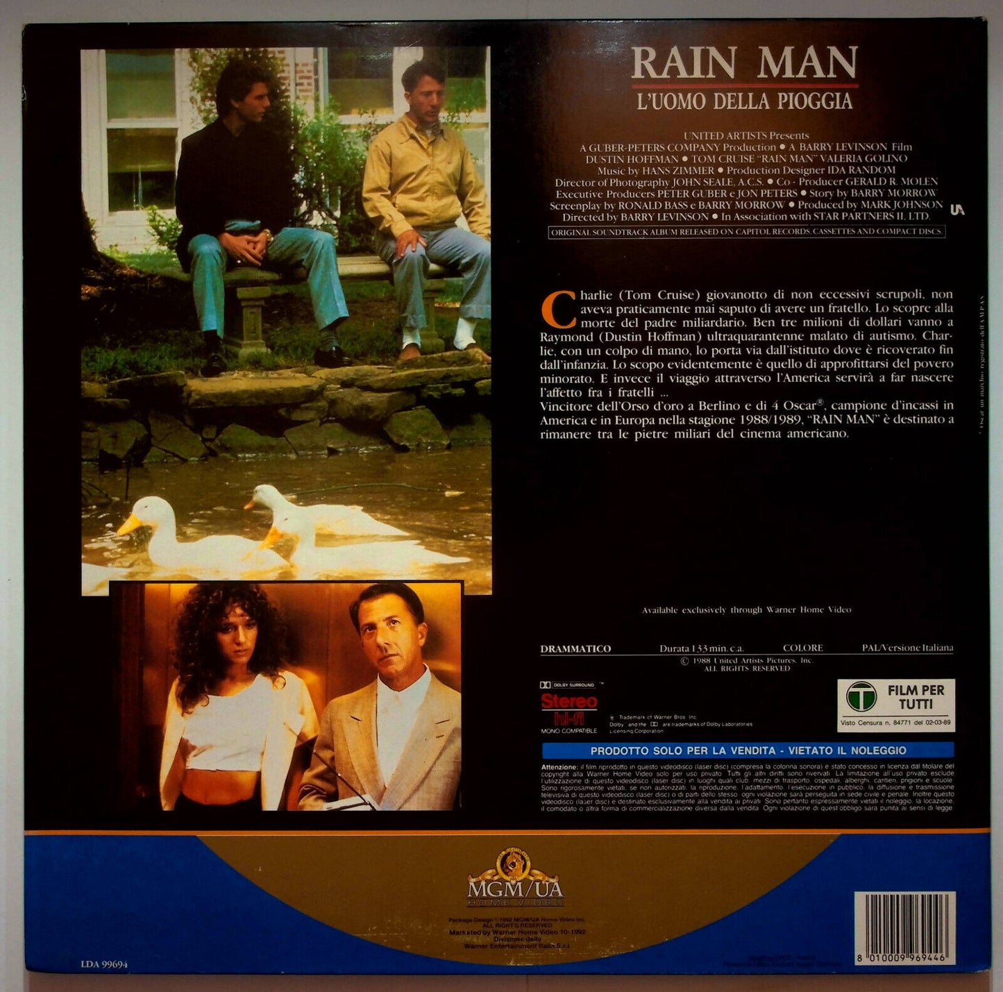 EBOND Rain Man - L'uomo Della Pioggia - Laser Disc Pal