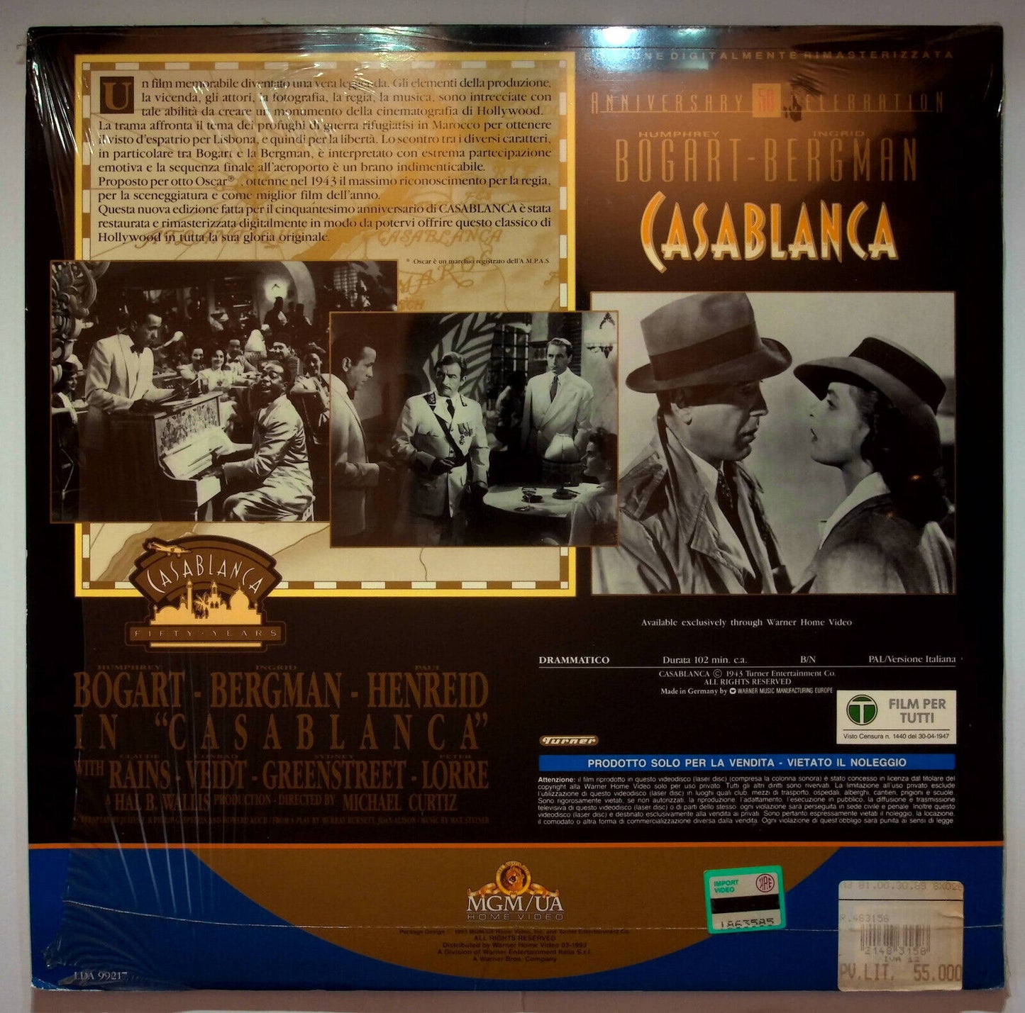 EBOND Casablanca- Anniversary 50th Celebration - Laser Disc Pal