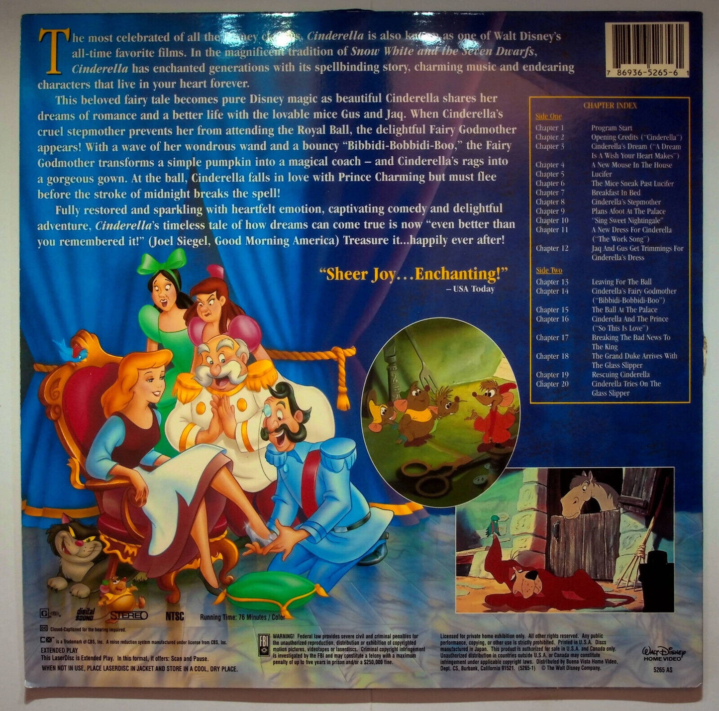 EBOND Cinderella - Walt Disney's - Laser Disc Ntsc
