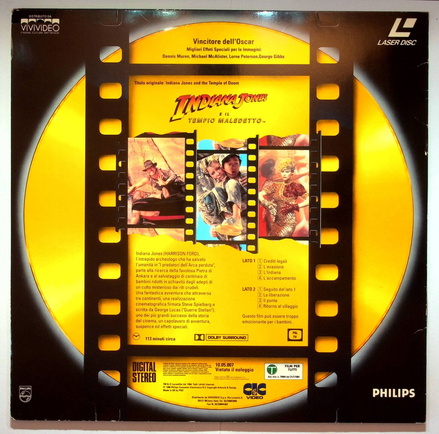 EBOND Indiana Jones e Il Tempio Maledetto - Laser Disc Pal