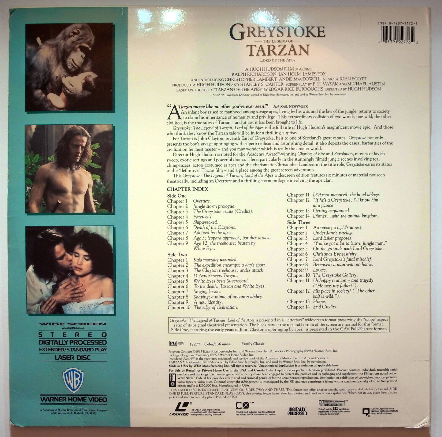 EBOND Greystoke The Legend Of Tarzan Lord Of The Apes - Laser Disc Ntsc