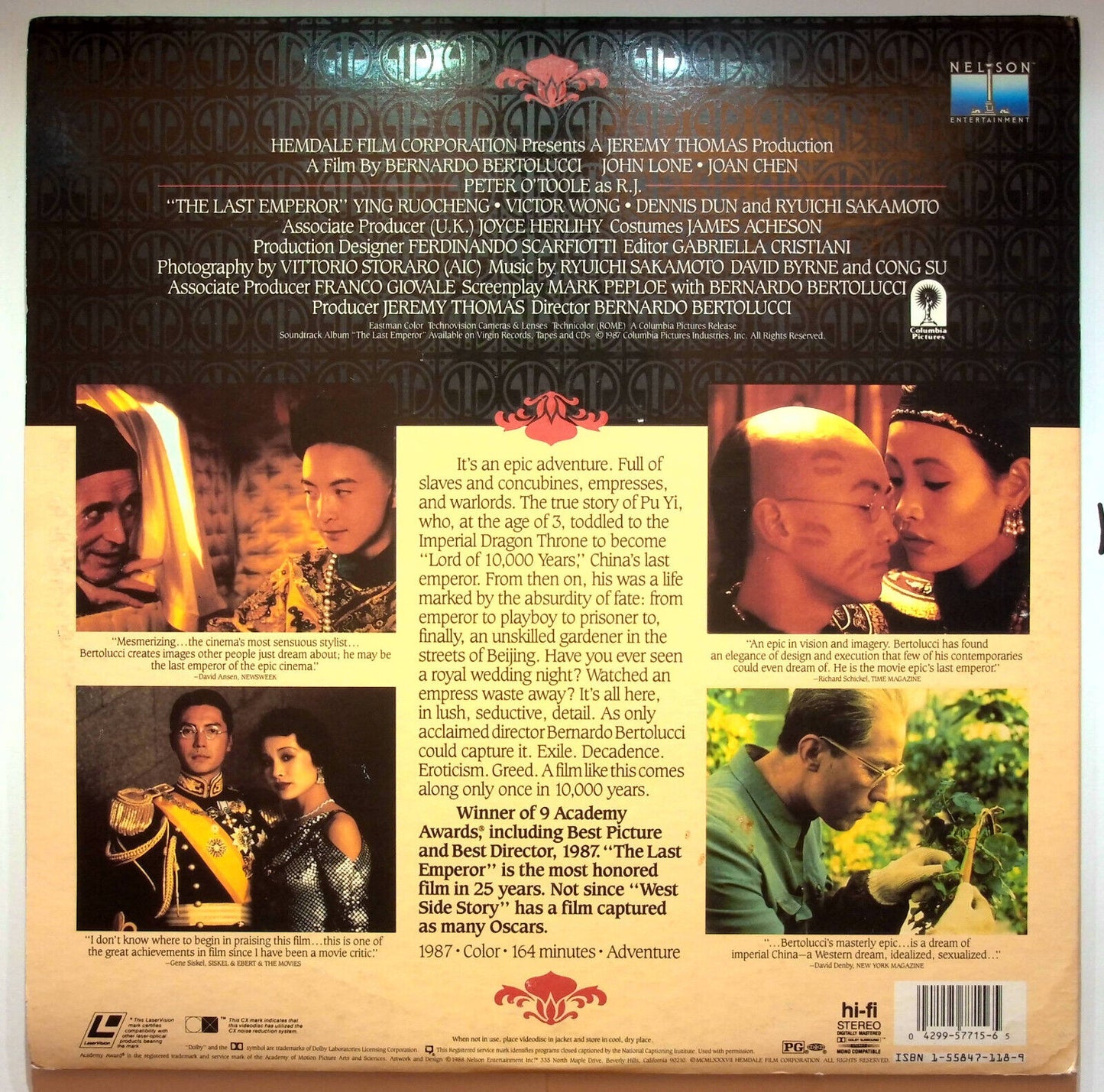 EBOND The Last Emperor - Laser Disc Ntsc