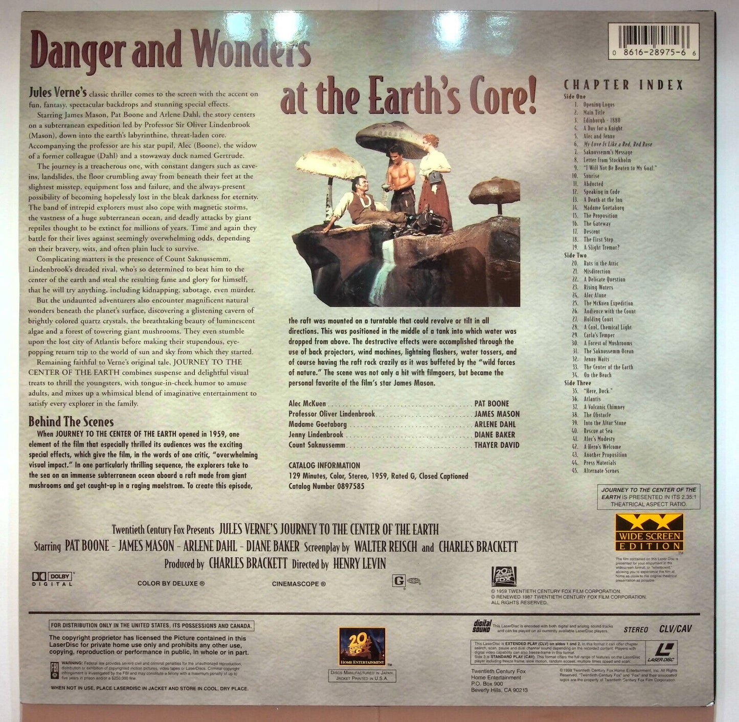 EBOND Journey To The Center Of The Earth 1959 - Laser Disc Ntsc