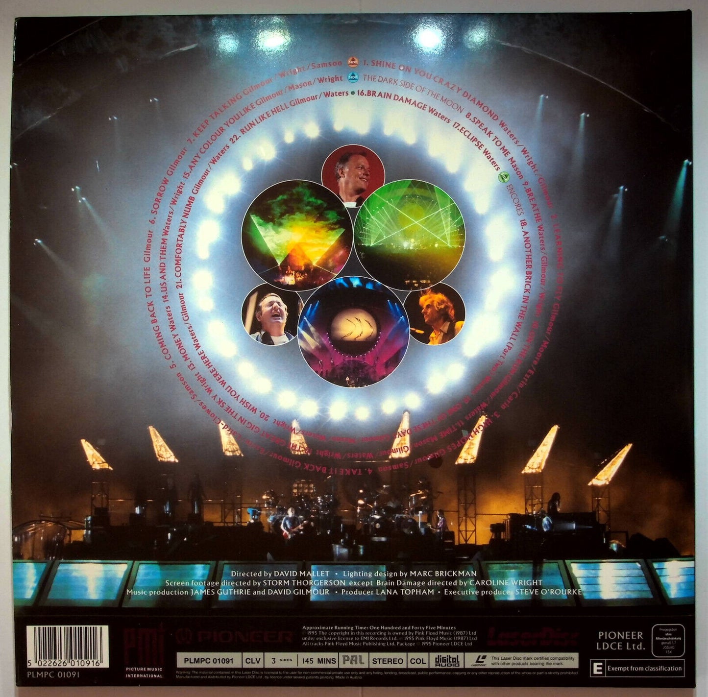 EBOND Pink Floyd Pulse - Laser Disc Pal