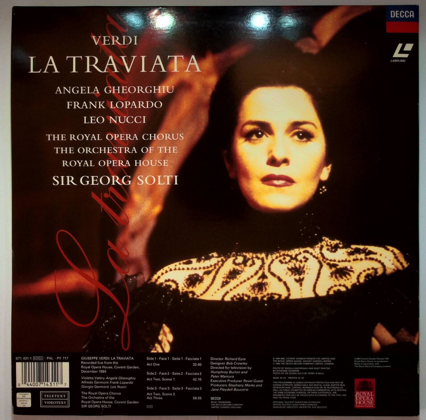 EBOND Giuseppe Verdi La Traviata Royal Opera Gheorghiu/solti - Laser Disc Pal