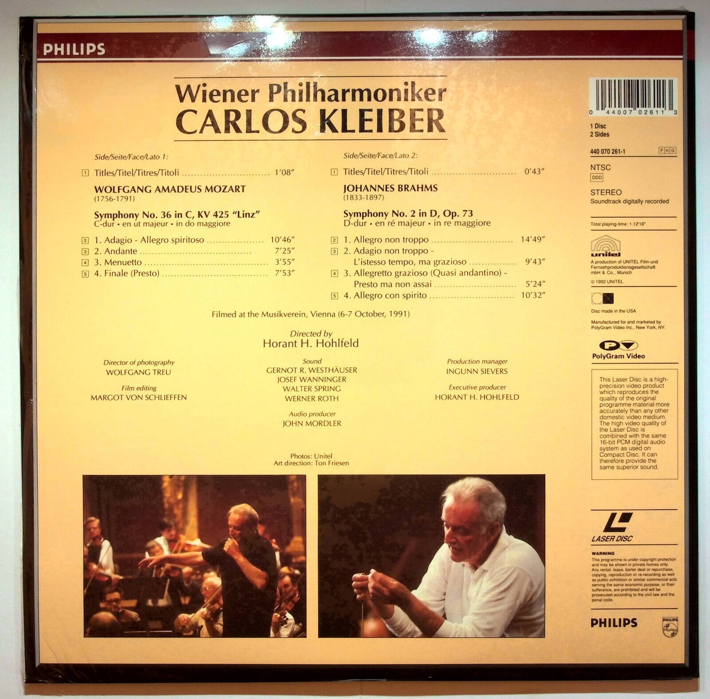 EBOND Carlos Kleibert Wiener Philharmoniker - Laser Disc Ntsc