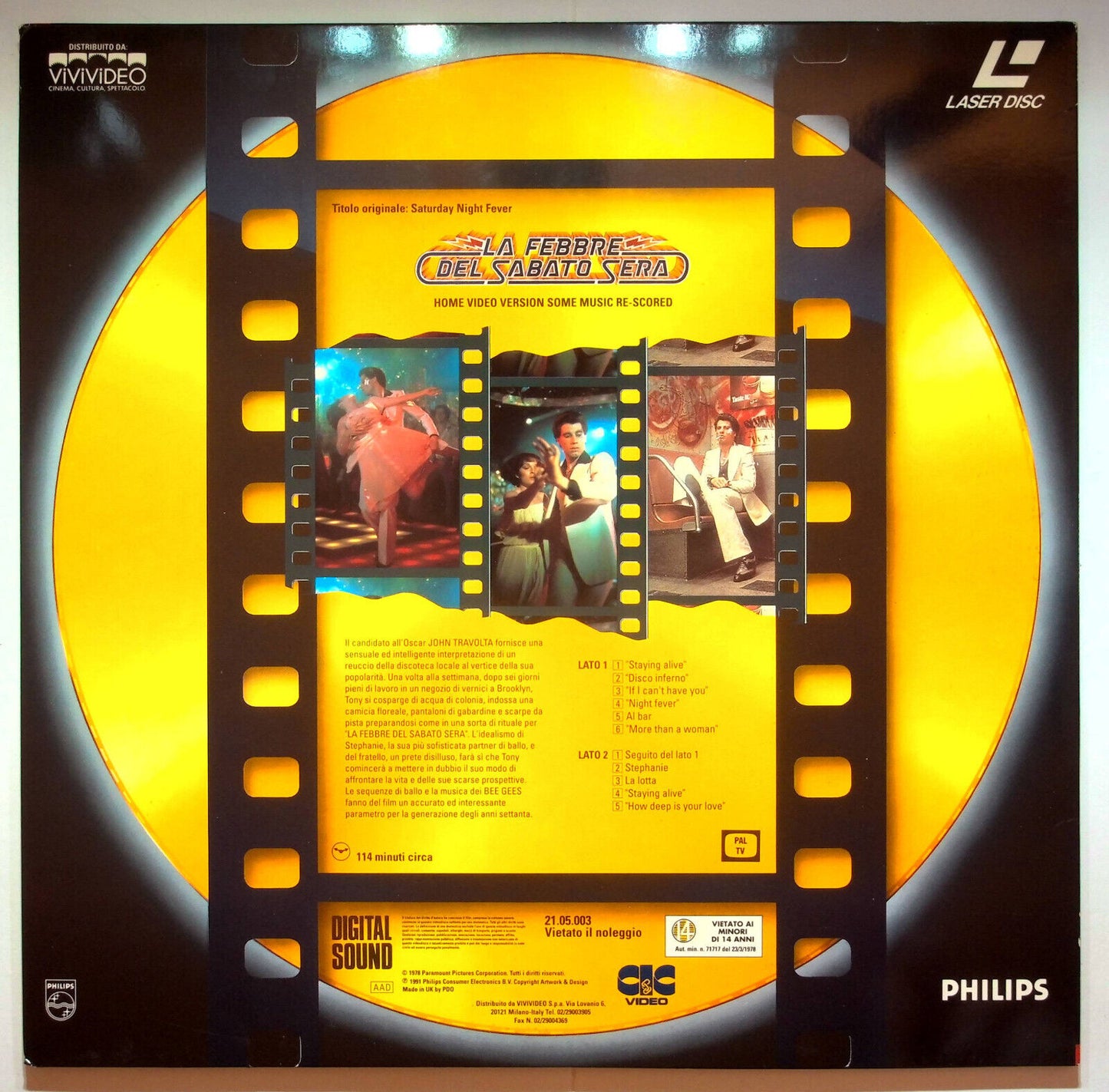 EBOND La Febbre Del Sabato Sera - Laser Disc Pal