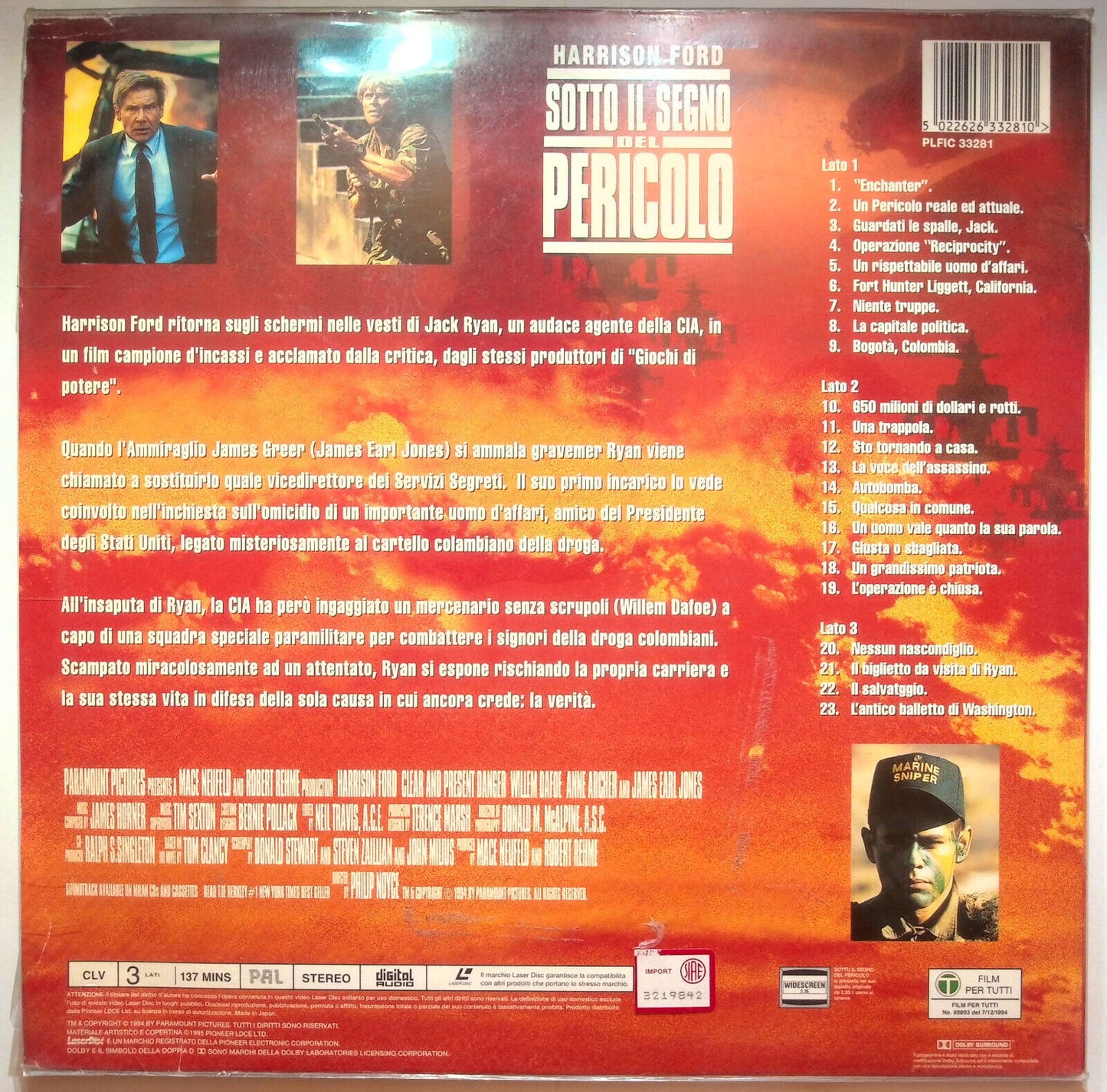 EBOND Sotto Il Segno Del Pericolo - Laser Disc Pal