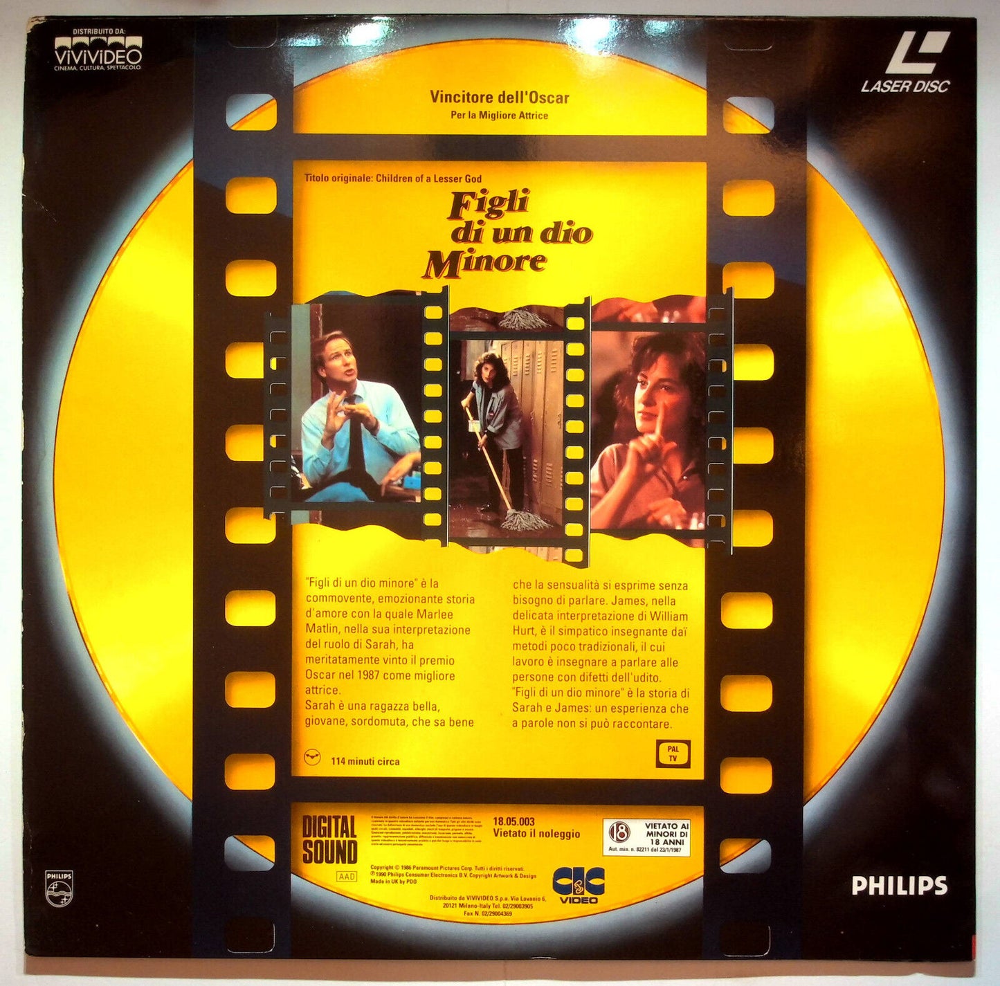EBOND Figli Di Un Dio Minore - Laser Disc Pal