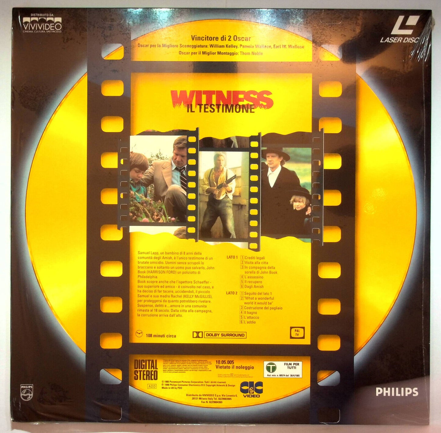 EBOND Witness Il Testimone - Laser Disc Pal