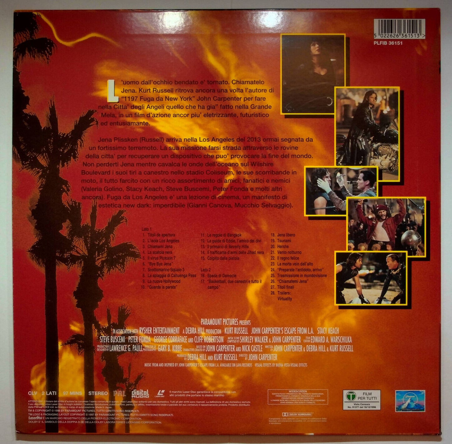 EBOND Fuga Da Los Angeles - Laser Disc Pal