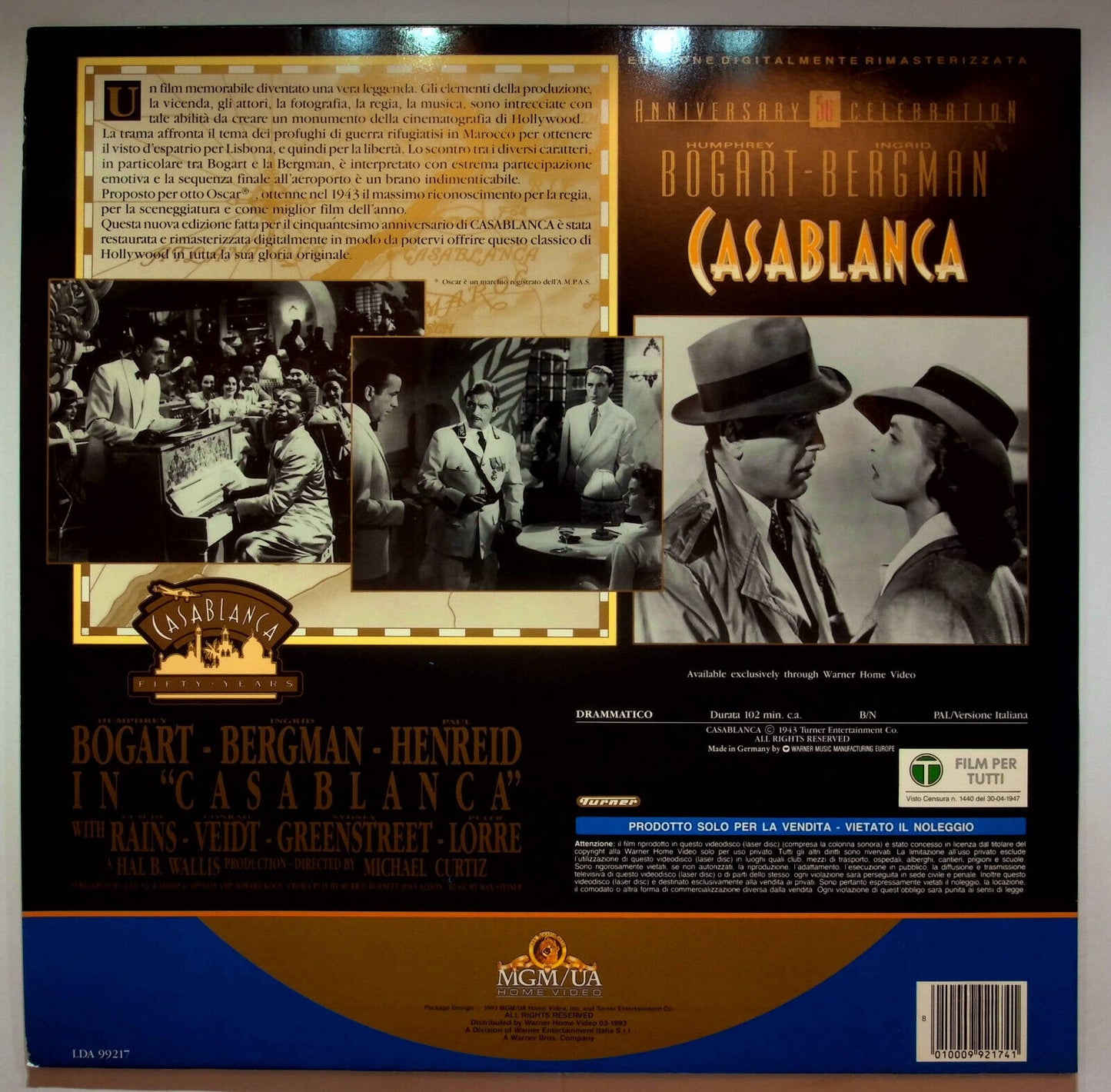 EBOND Casablanca- Anniversary 50th Celebration - Laser Disc Pal