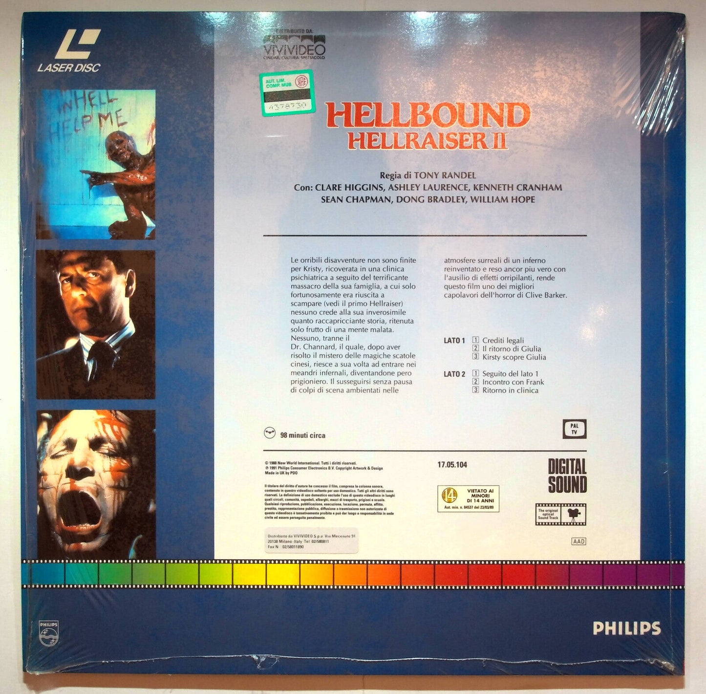 EBOND Hellbound Hellraiser Ii - Prigionieri Dell'inferno - Laser Disc Pal