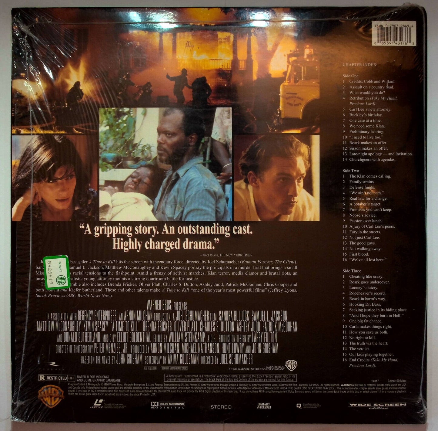 EBOND A Time To Kill - Laser Disc Ntsc