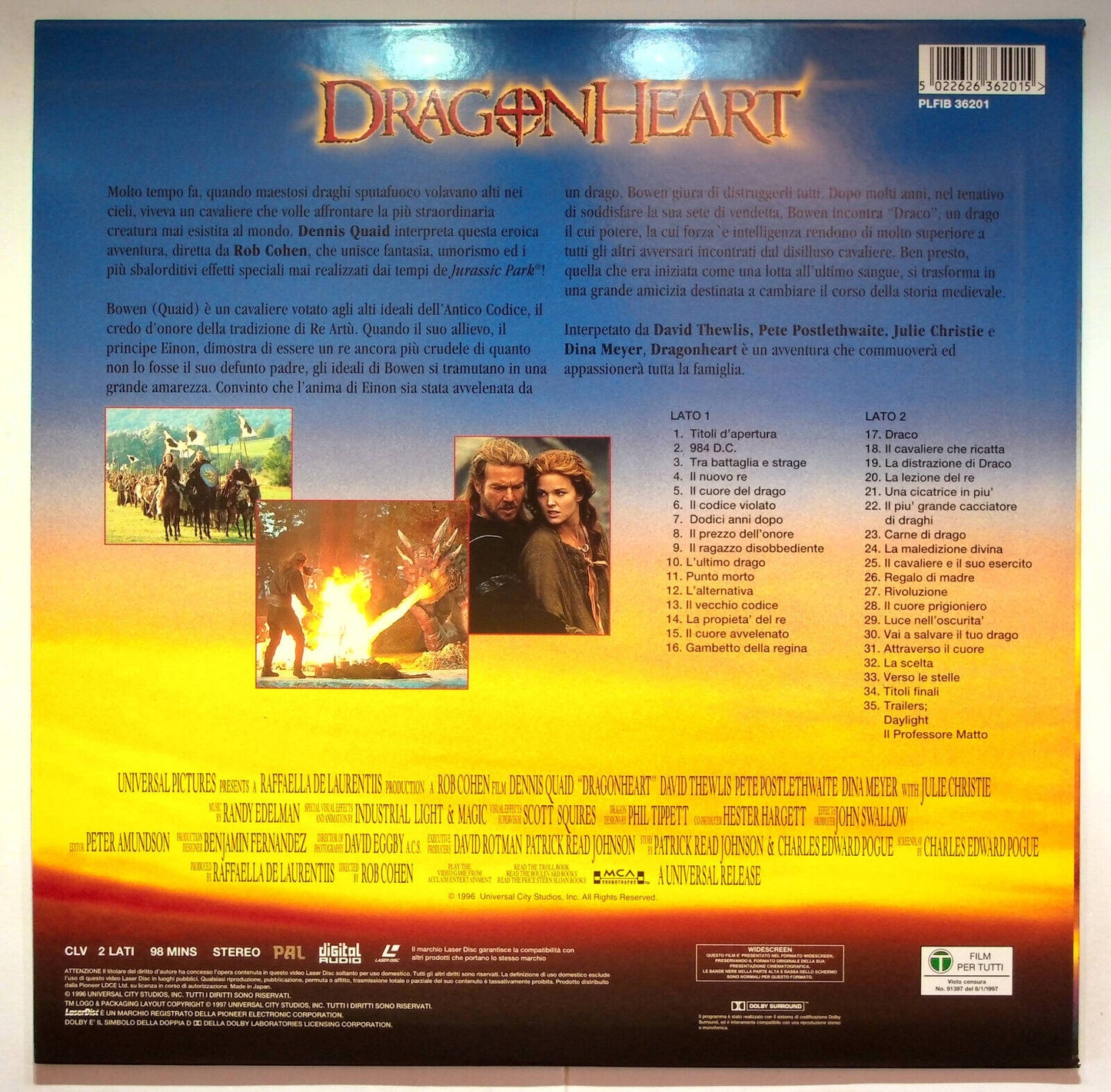 EBOND Dragonheart - Laser Disc Pal