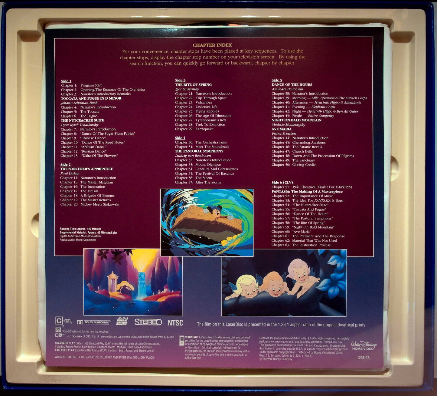 EBOND Fantasia Walt Disney's - Uk Laser Disc Ntsc