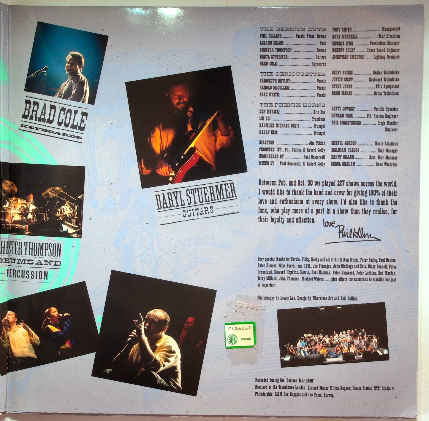 EBOND Phil Collins - Seriously Live In Berlin - Laser Disc Pal