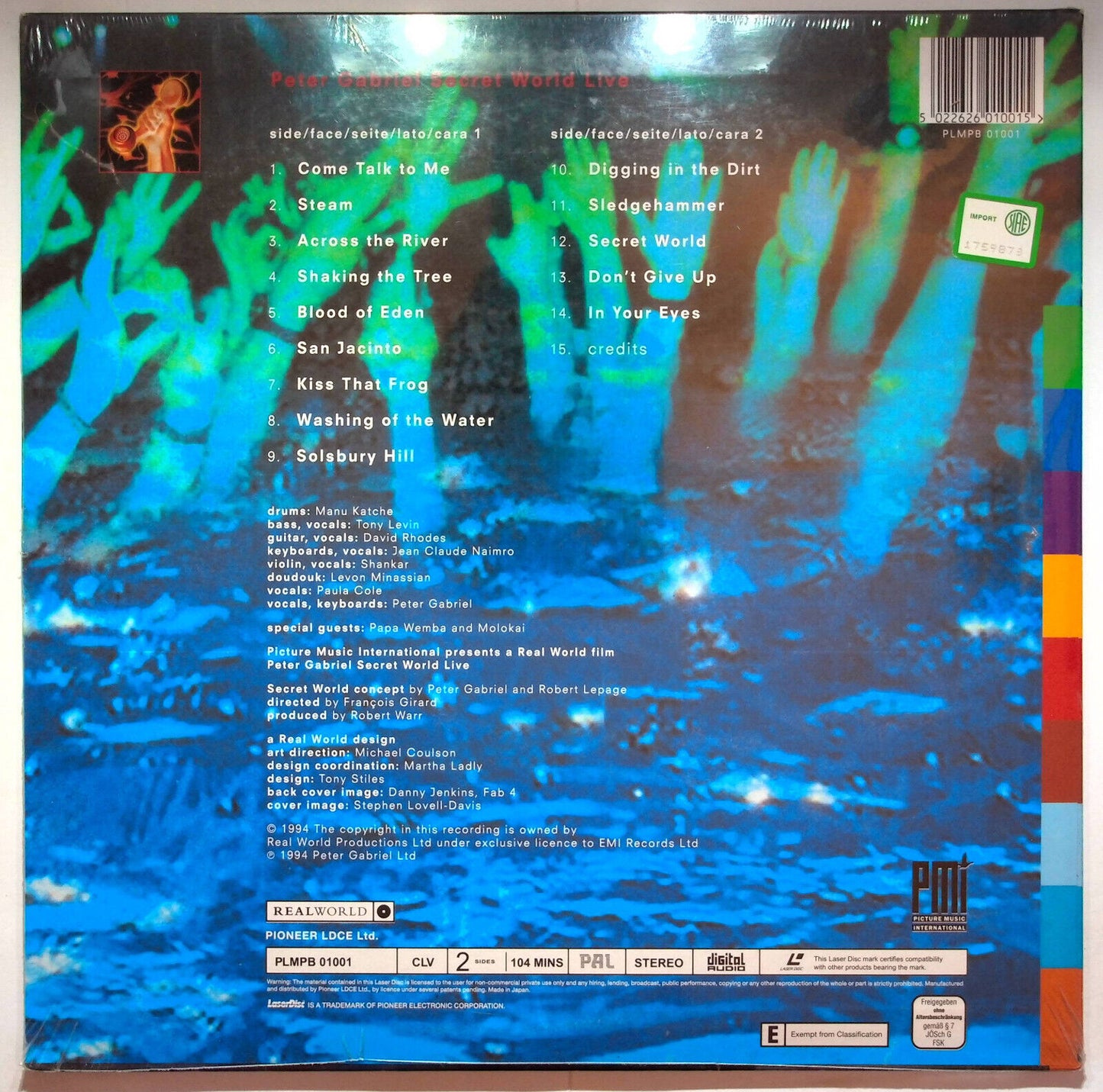 EBOND Peter Gabriel - Secret World Live - Laser Disc Pal