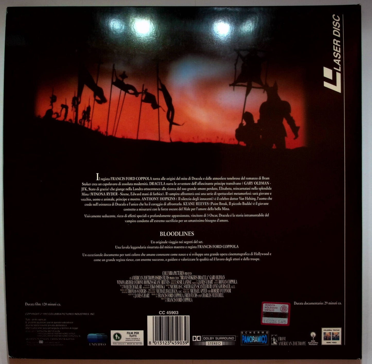 EBOND Dracula Di Bram Stoker - Laser Disc Pal