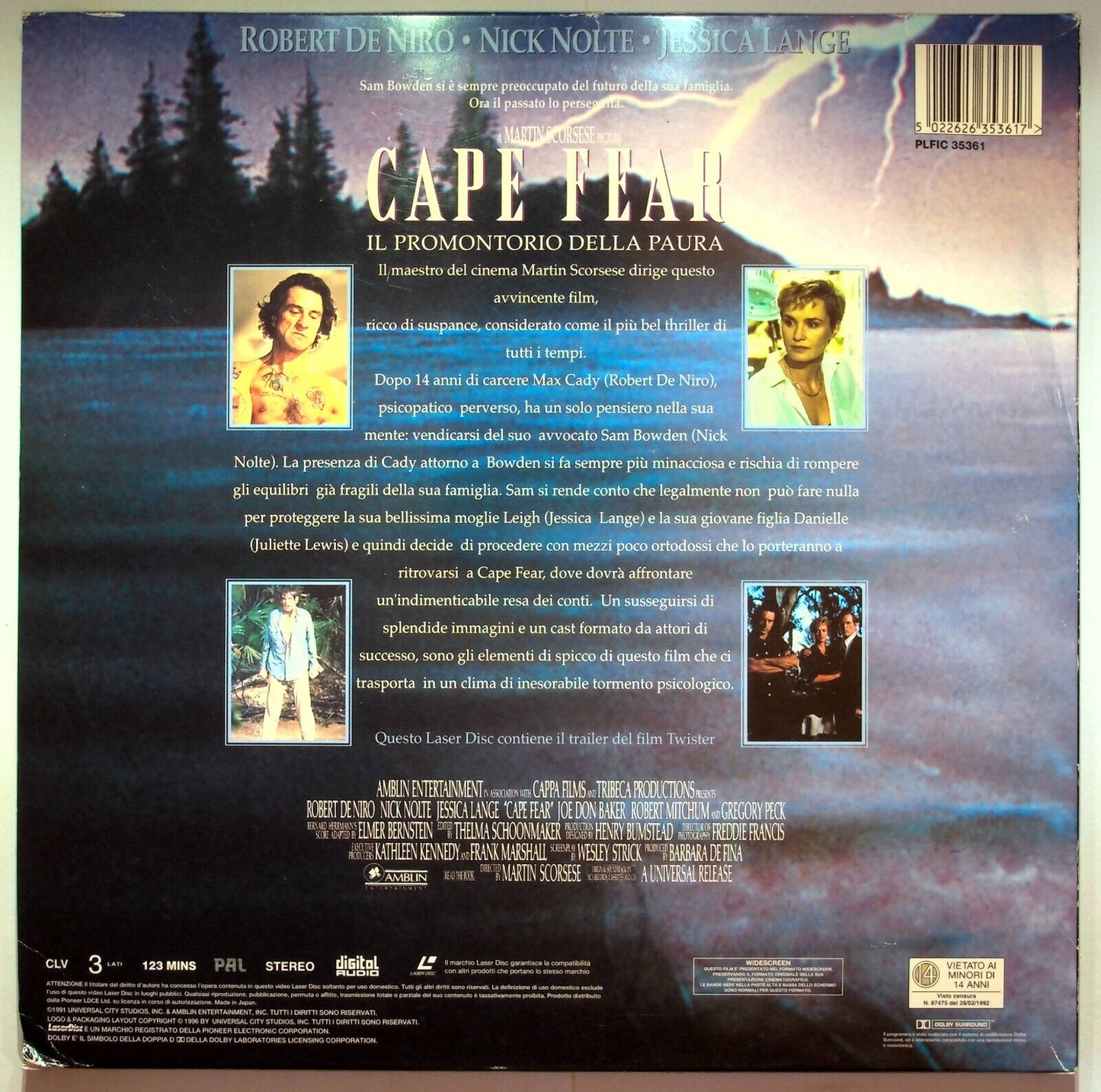 EBOND Cape Fear - Il Promontorio Della Paura - Laser Disc Pal