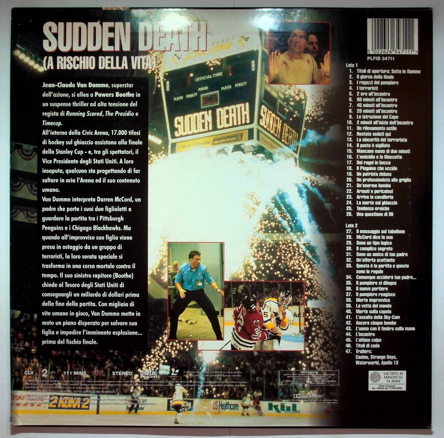 EBOND Sudden Death (a Rischio Della Vita) - Laser Disc Pal