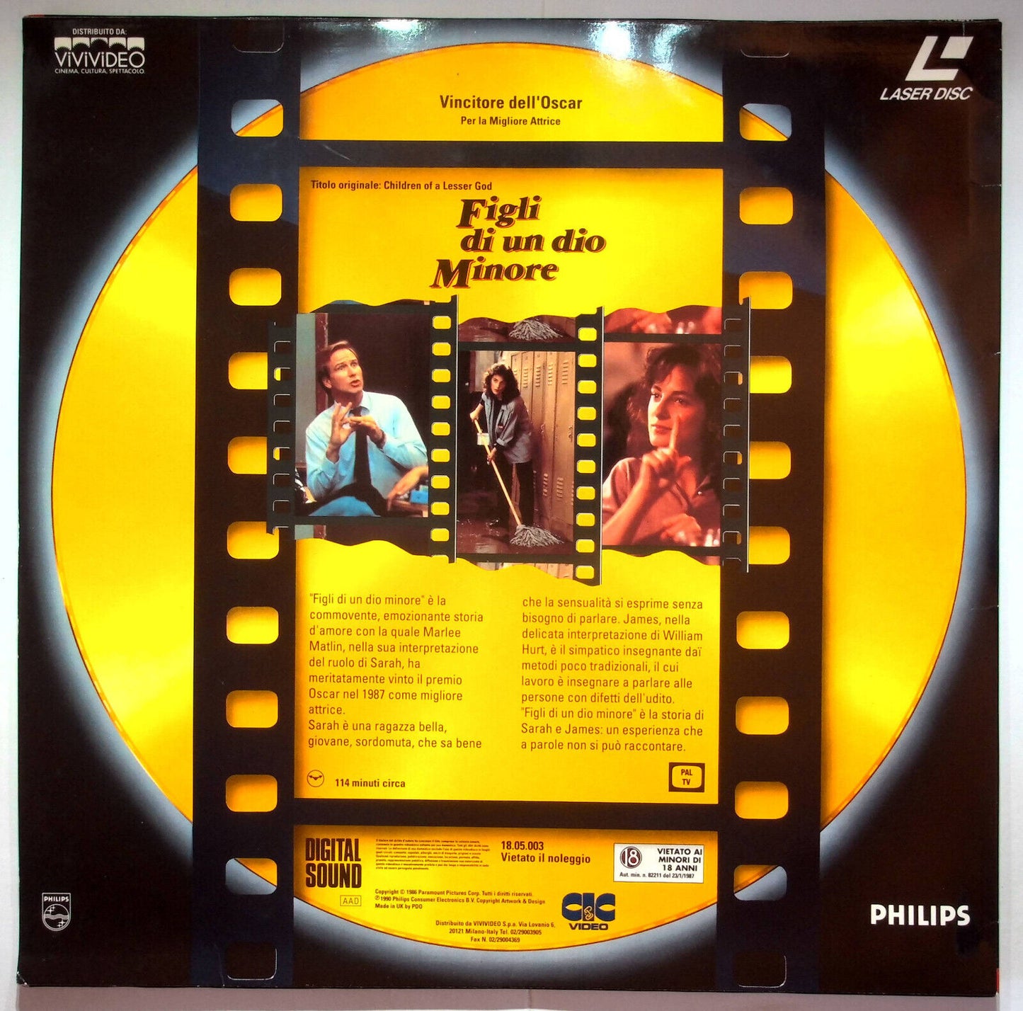 EBOND Figli Di Un Dio Minore - Laser Disc Pal