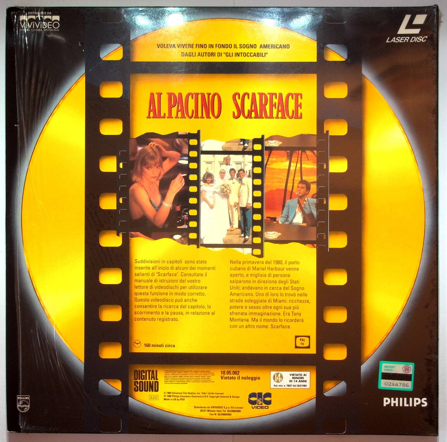 EBOND Al Pacino Scarface - Laser Disc Pal