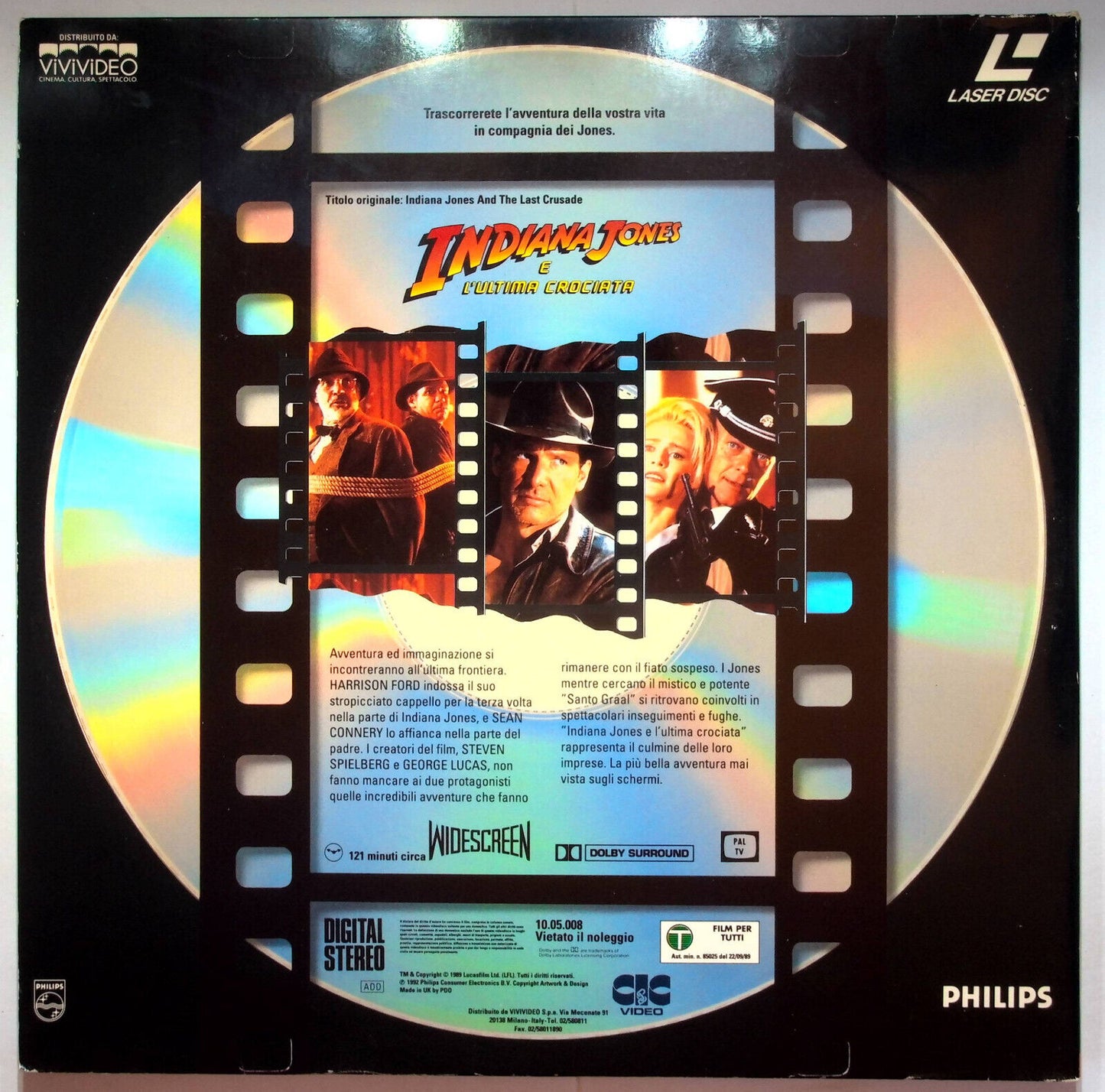 EBOND Indiana Jones E L'ultima Crociata - Laser Disc Pal