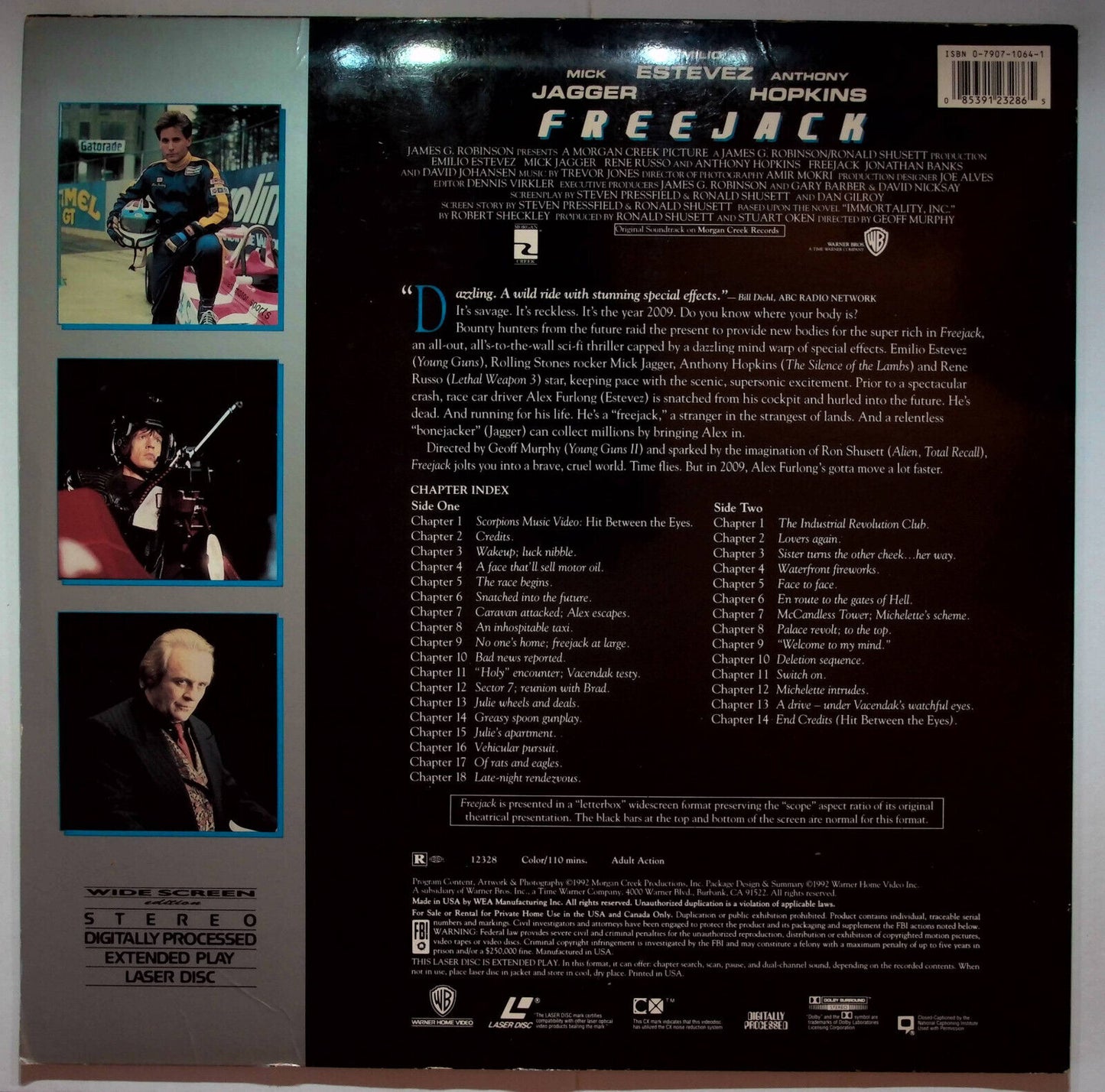 EBOND Freejack - Laser Disc Ntsc