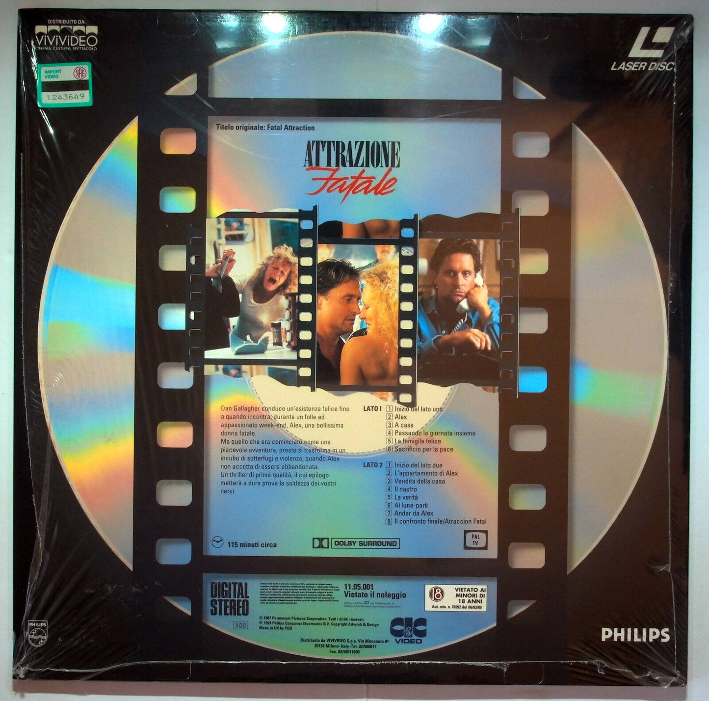 EBOND Attrazione Fatale - Laser Disc Pal