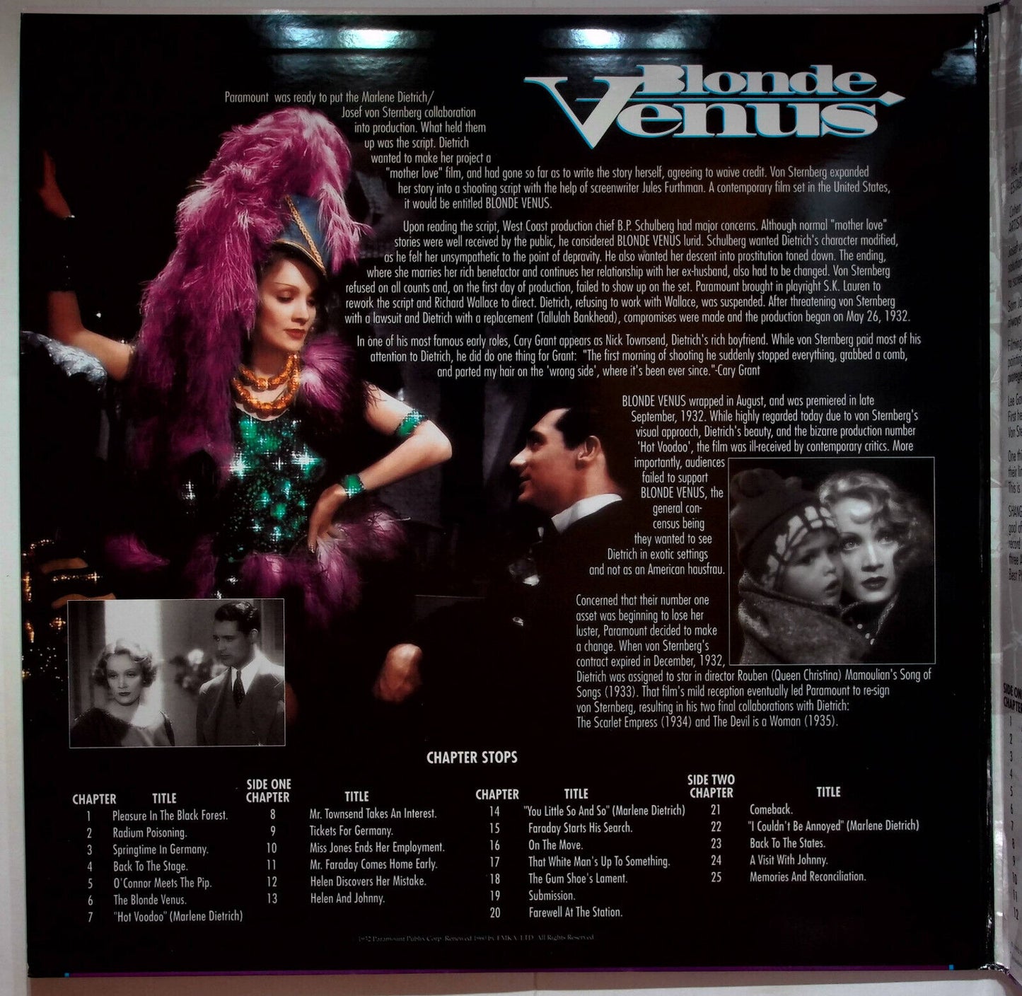 EBOND Marlene Dietrich Collection Blonde Venus Shanghai Express Laser Disc Ntsc