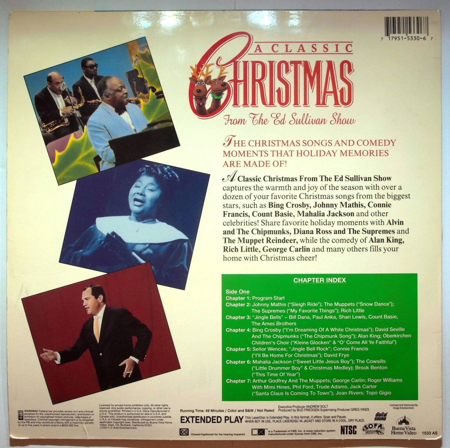EBOND A Classic Christmas From The Ed Sullivan Show - Laser Disc Ntsc