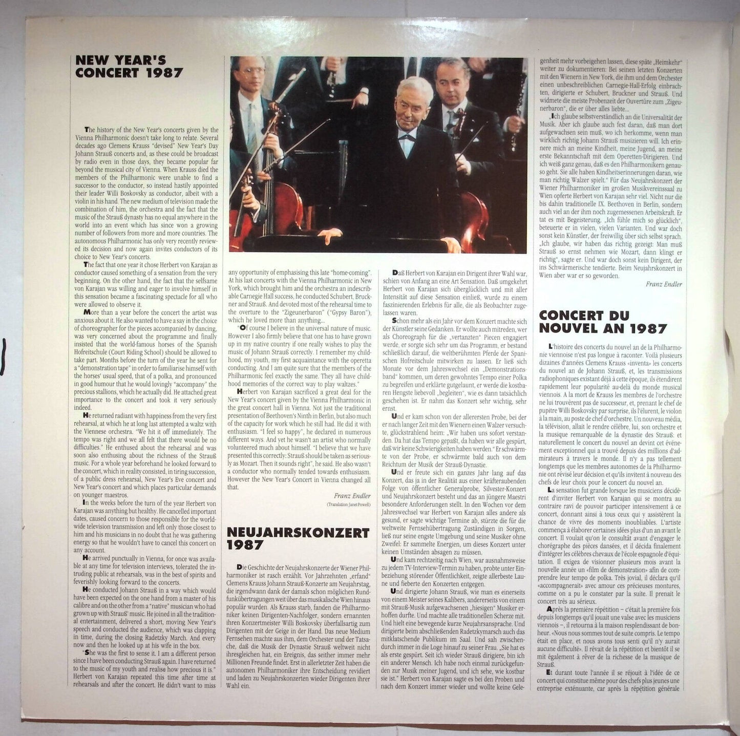 EBOND New Year's Concert Vienna 1987 - Herbert Von Karajan - Laser Disc Pal