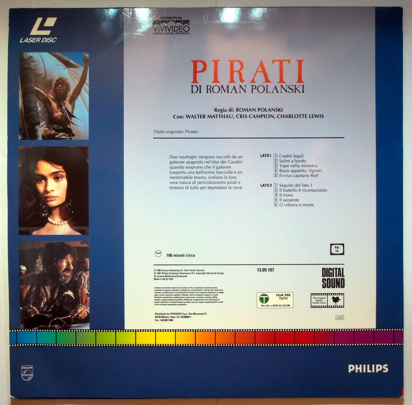 EBOND Pirati - Di Roman Polanski - Laser Disc Pal