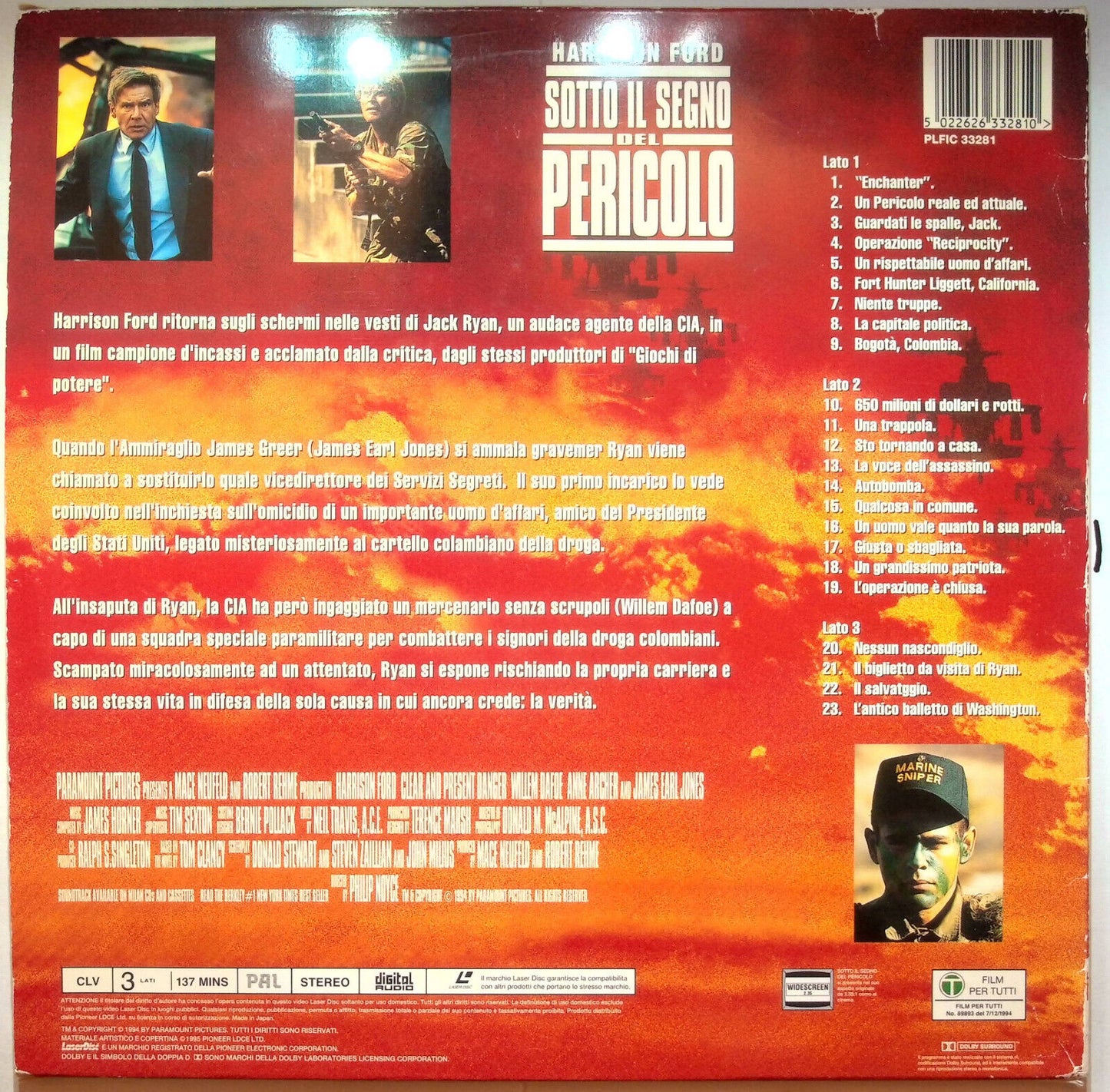EBOND Sotto Il Segno Del Pericolo - Laser Disc Pal