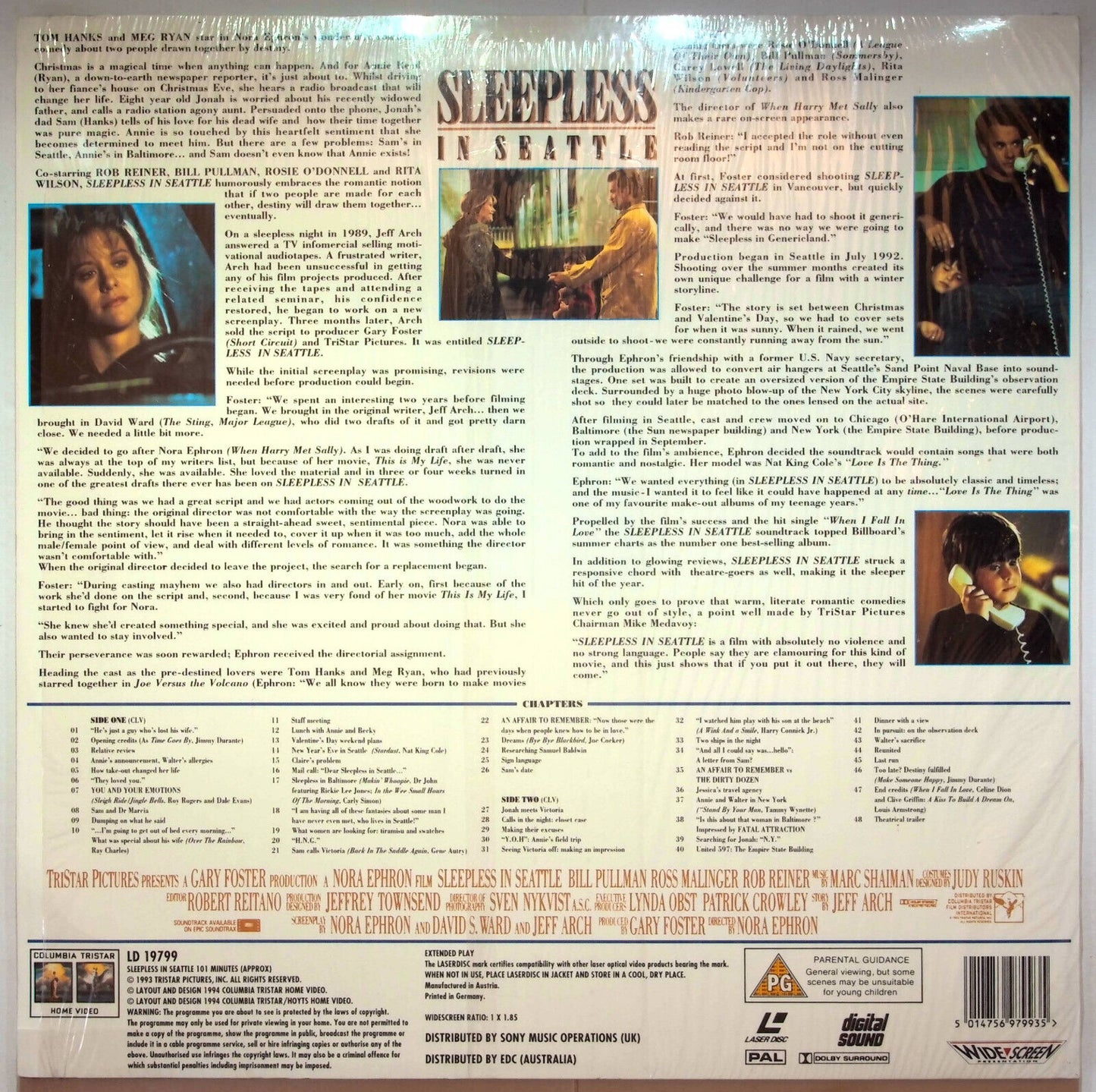 EBOND Sleepless In Seattle - Laser Disc Pal