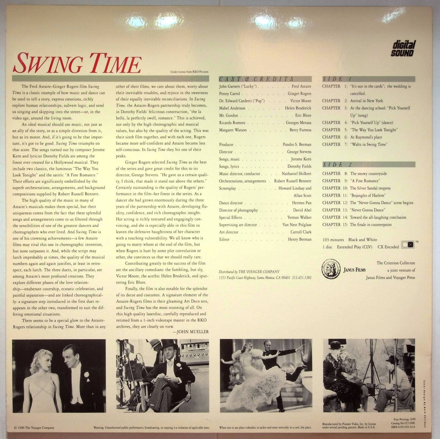 EBOND Swing Time - Laser Disc Ntsc