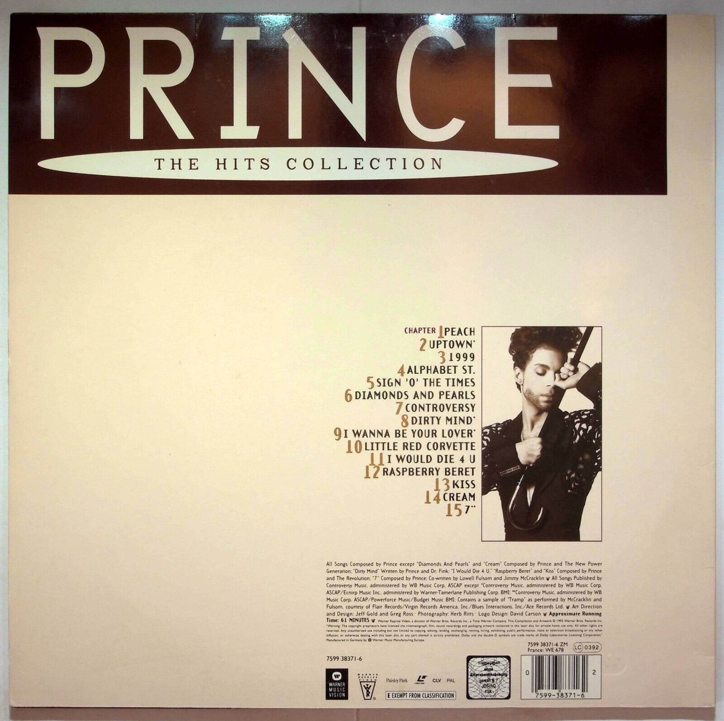 EBOND Prince The Hits Collection - Laser Disc Pal