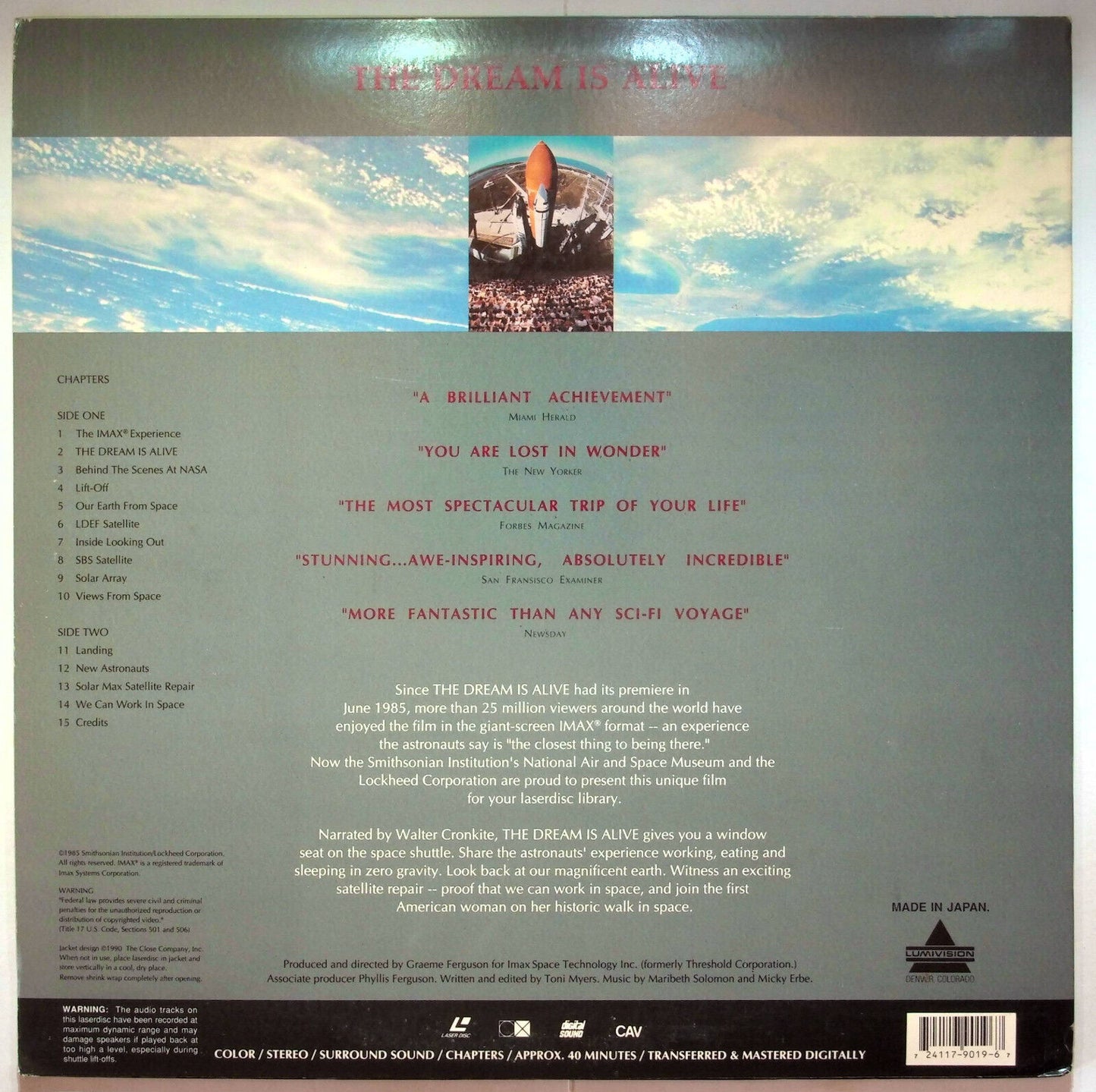 EBOND The Dream Is Alive - Laser Disc Ntsc