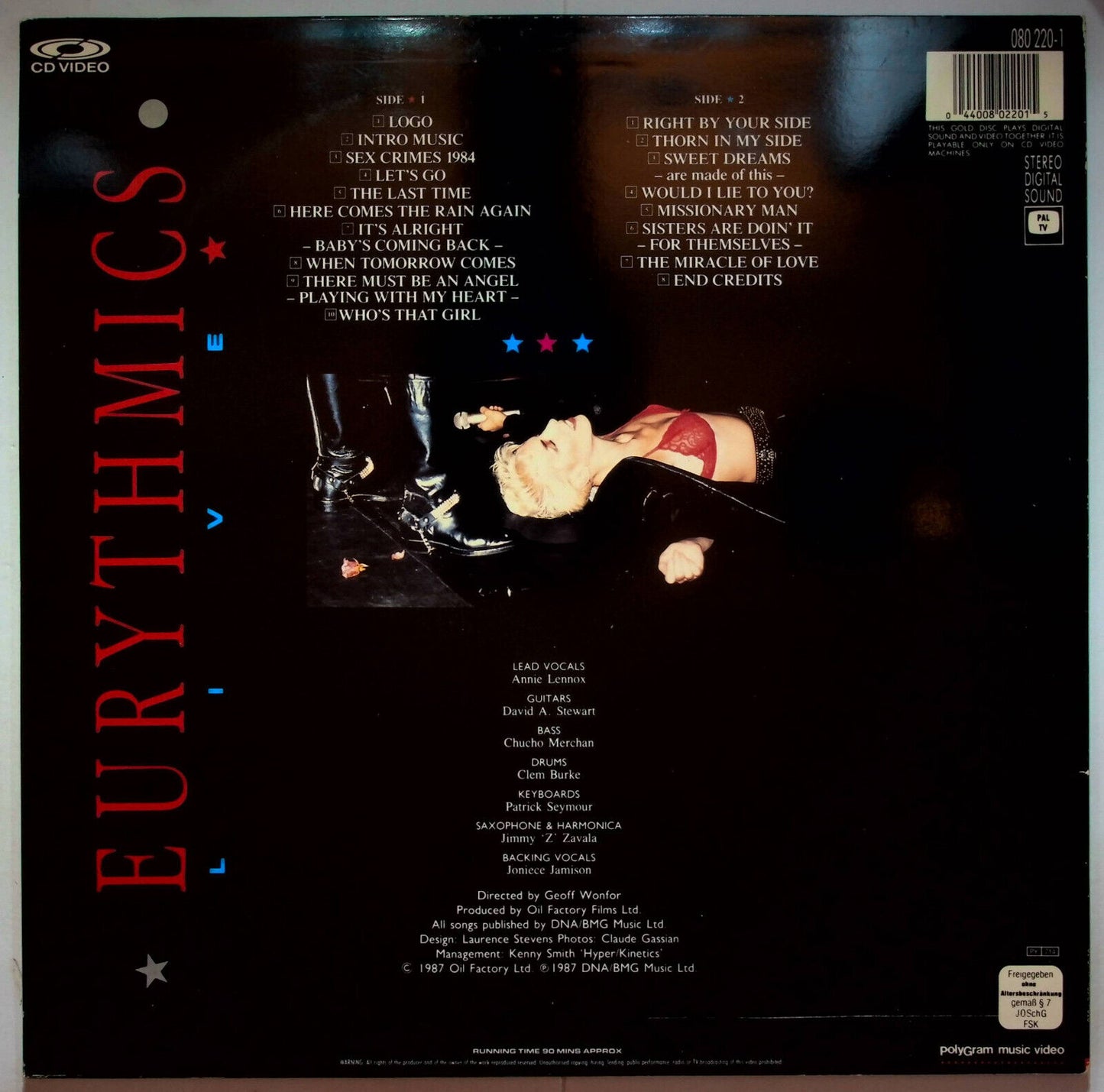 EBOND Eurythmics Live - Laser Disc Pal
