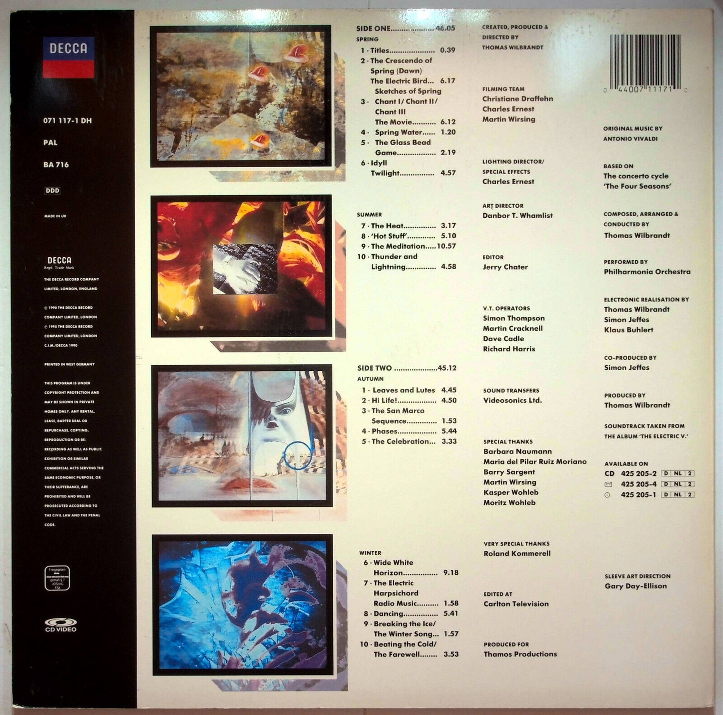 EBOND Thomas Wilbrand - The Electric V. - Laser Disc CD Video Pal