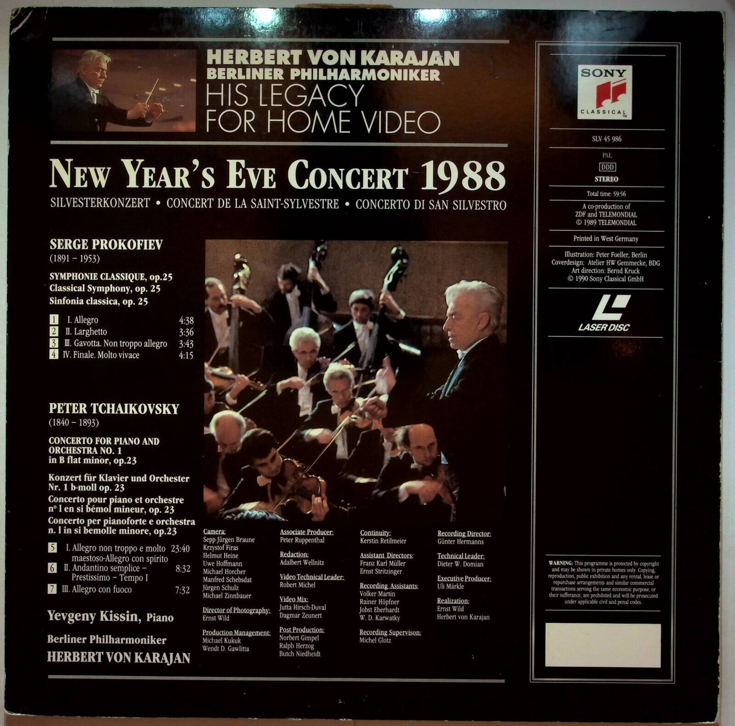 EBOND New Year's Eve Concert 1988 Karajan Legacy - Laser Disc Pal
