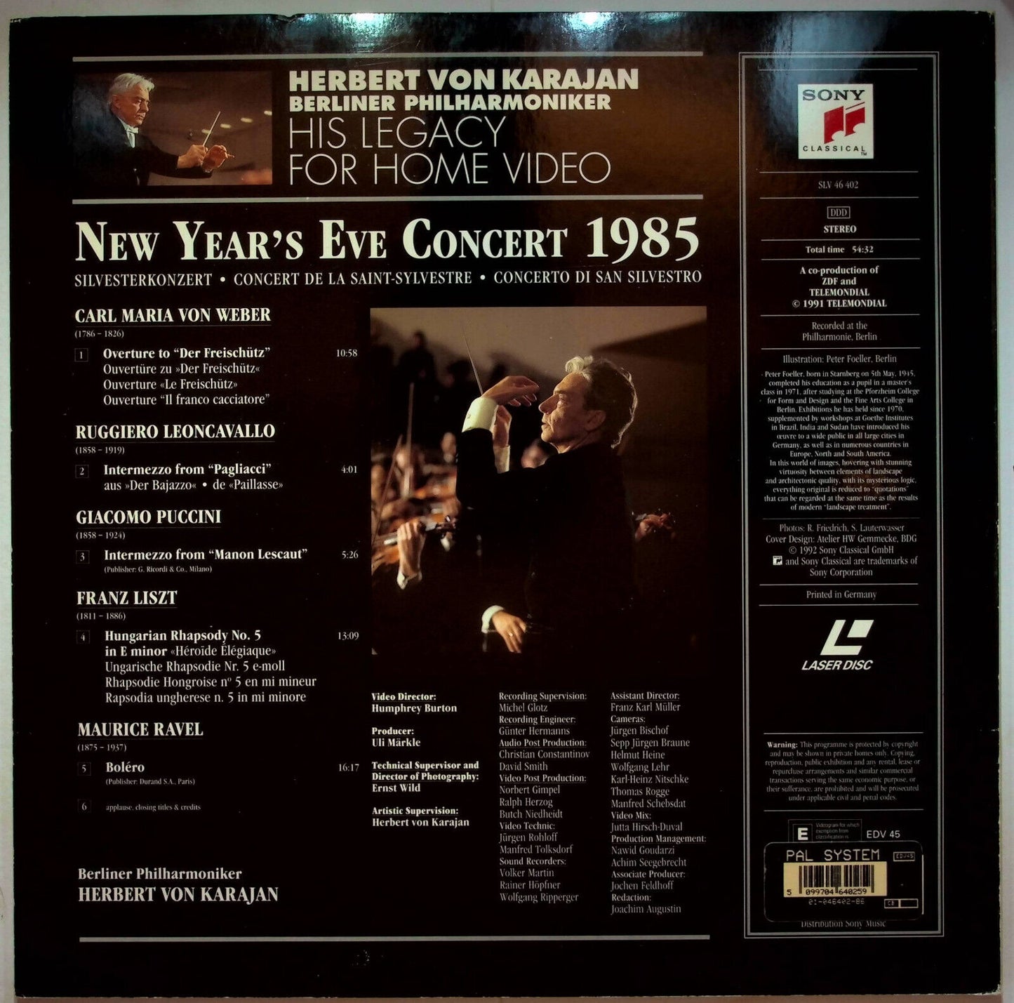 EBOND New Year's Eve Concert 1 985 - Laser Disc Pal