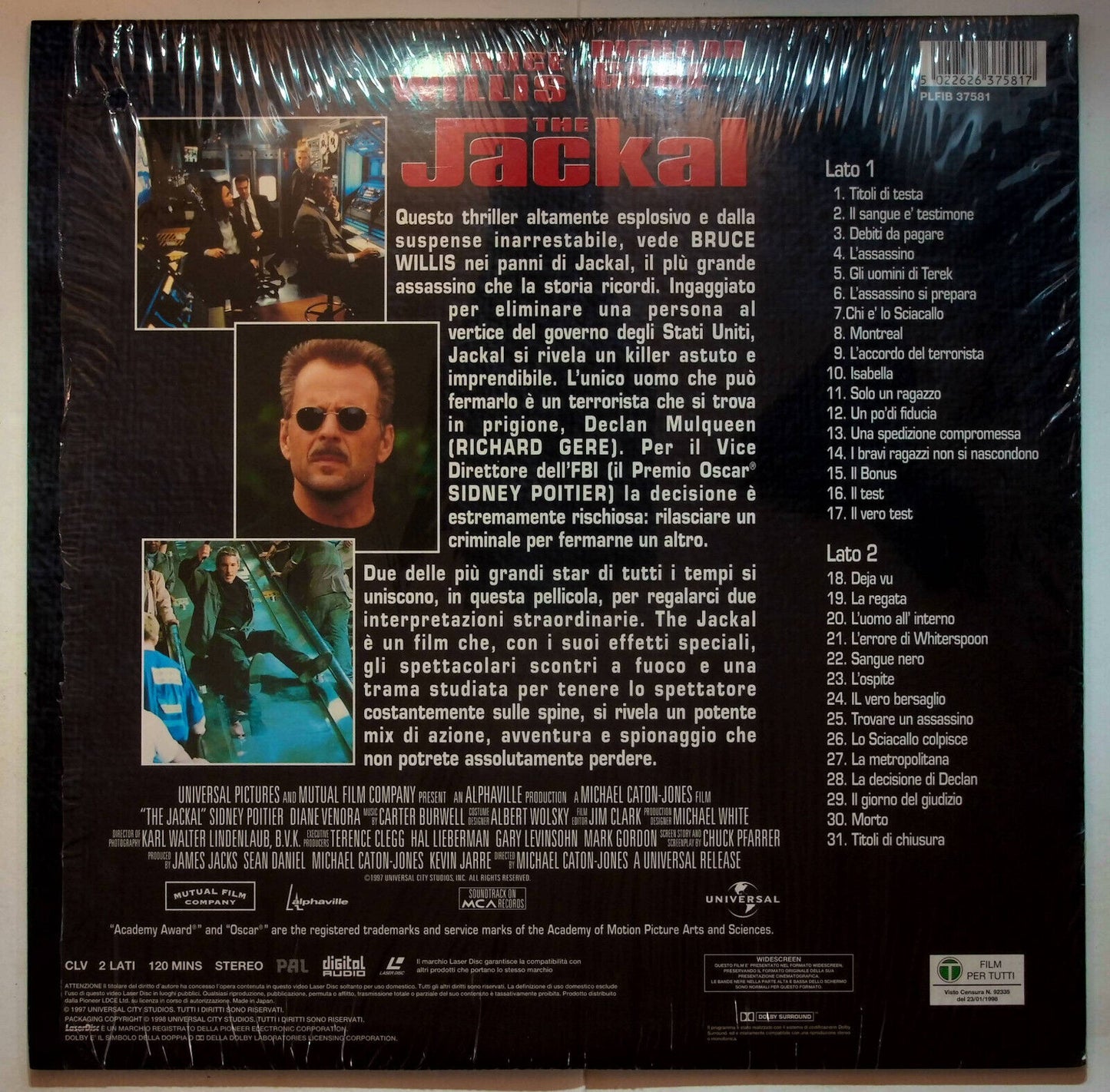 EBOND The Jackal - Laser Disc Pal