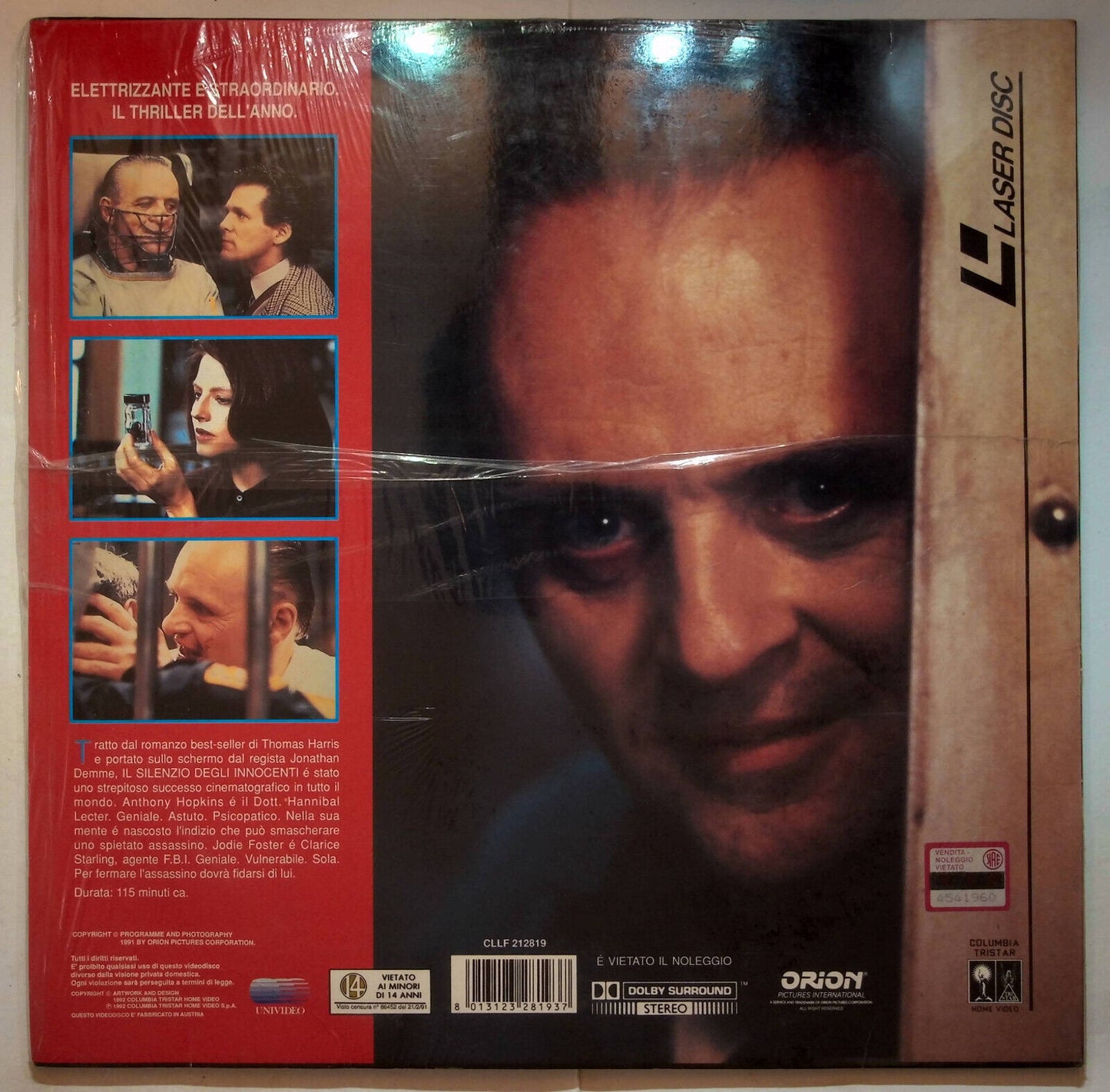 EBOND Il Silenzio Degli Innocenti - Laser Disc Pal