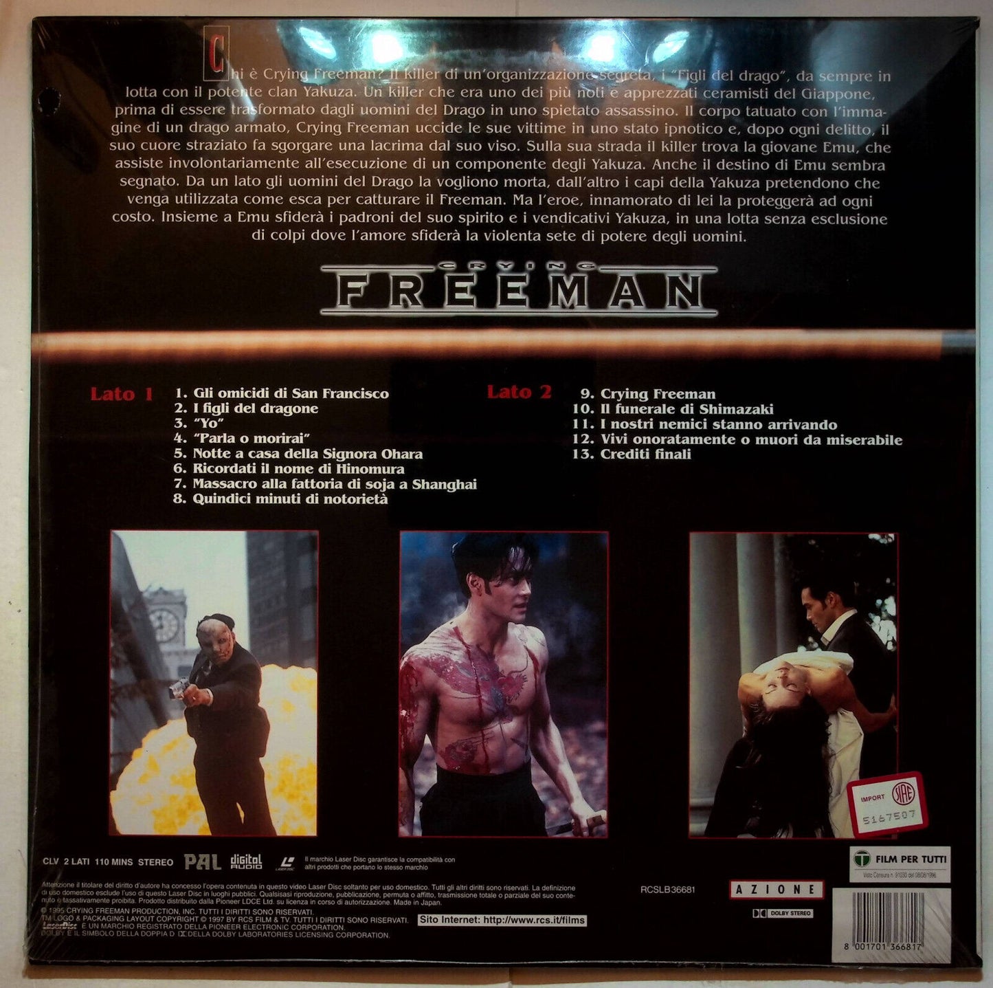 EBOND Crying Freeman - Laser Disc Pal