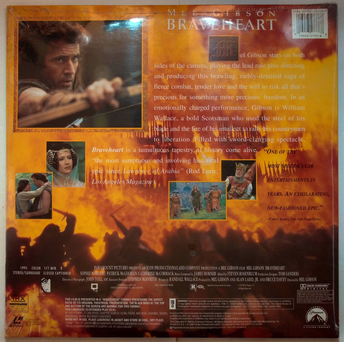 EBOND Braveheart- Laser Disc Ntsc