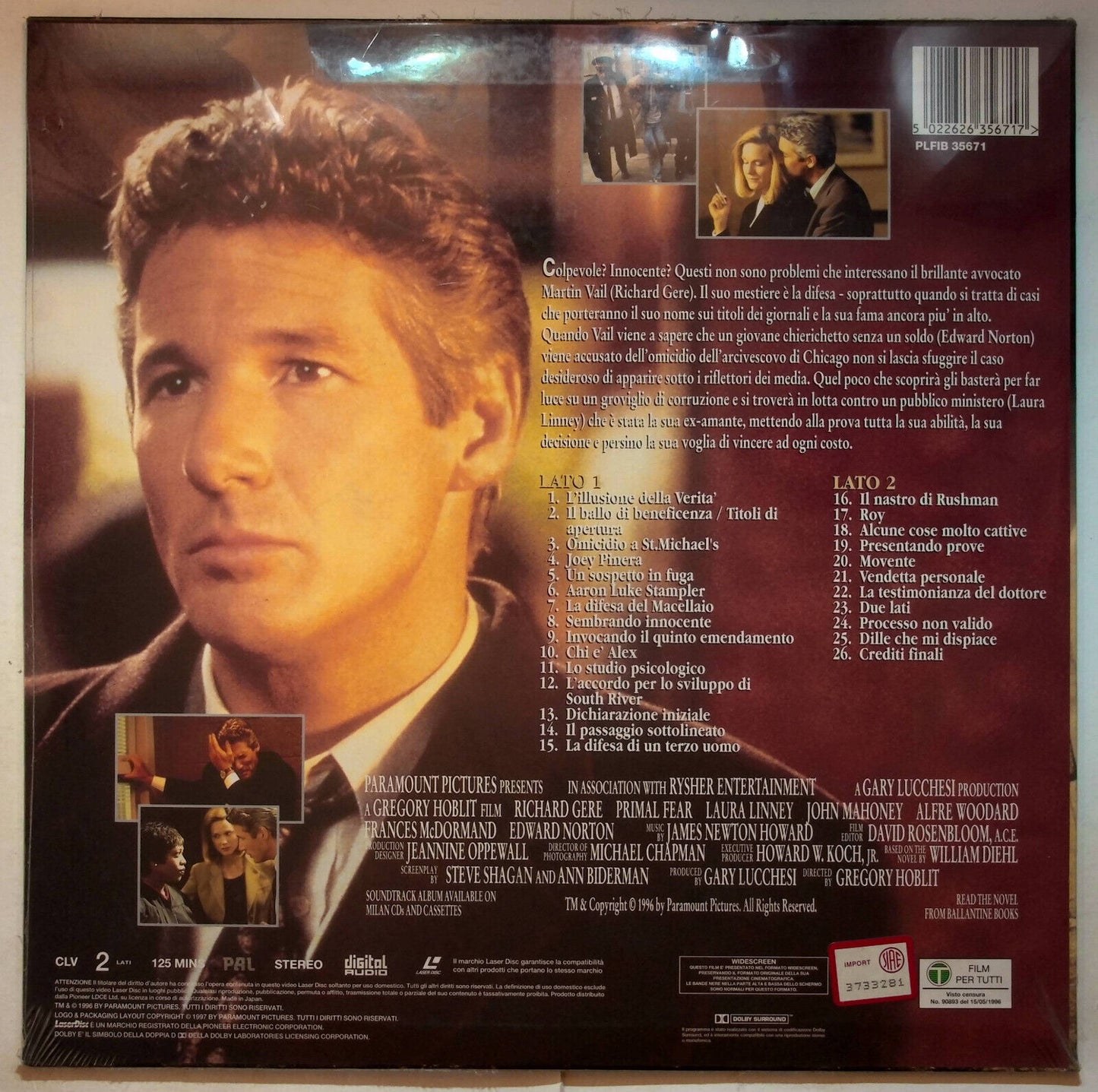 EBOND Schegge Di Paura - Laser Disc Pal