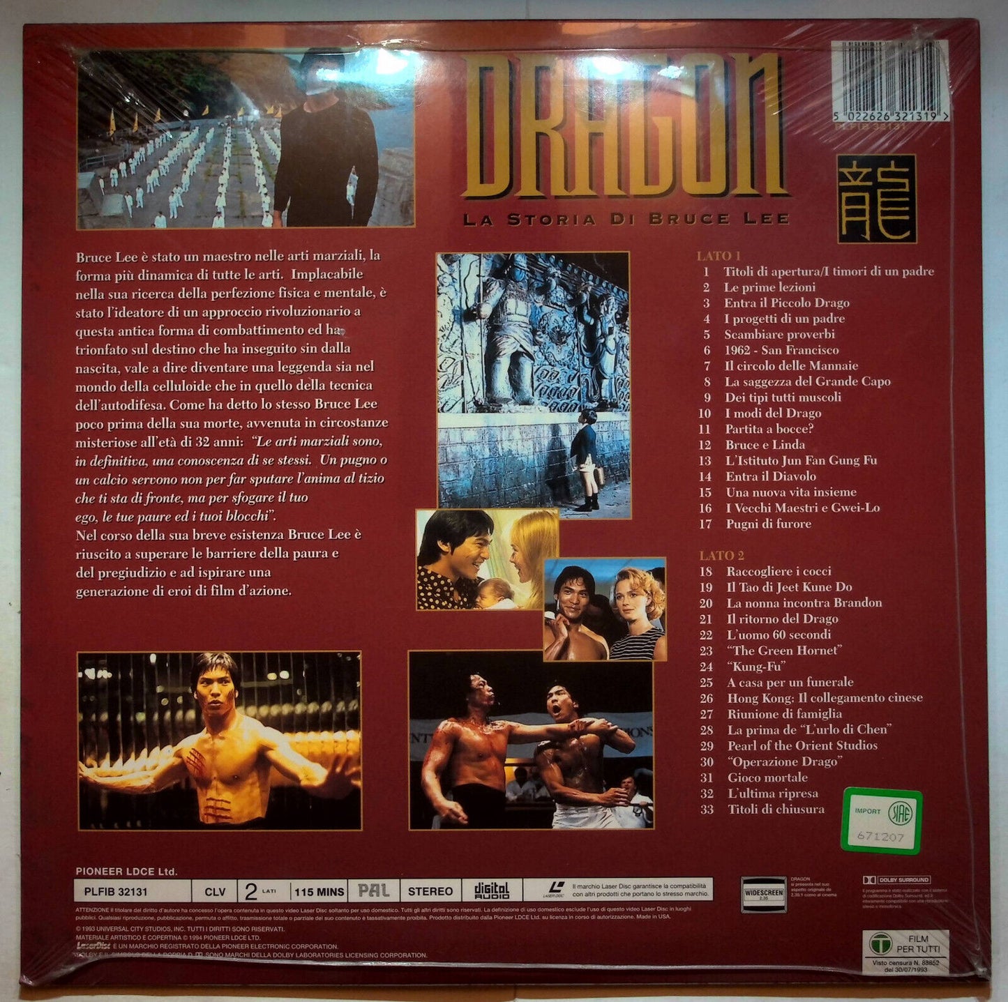 EBOND Dragon - La Storia Di Bruce Lee - Laser Disc Pal