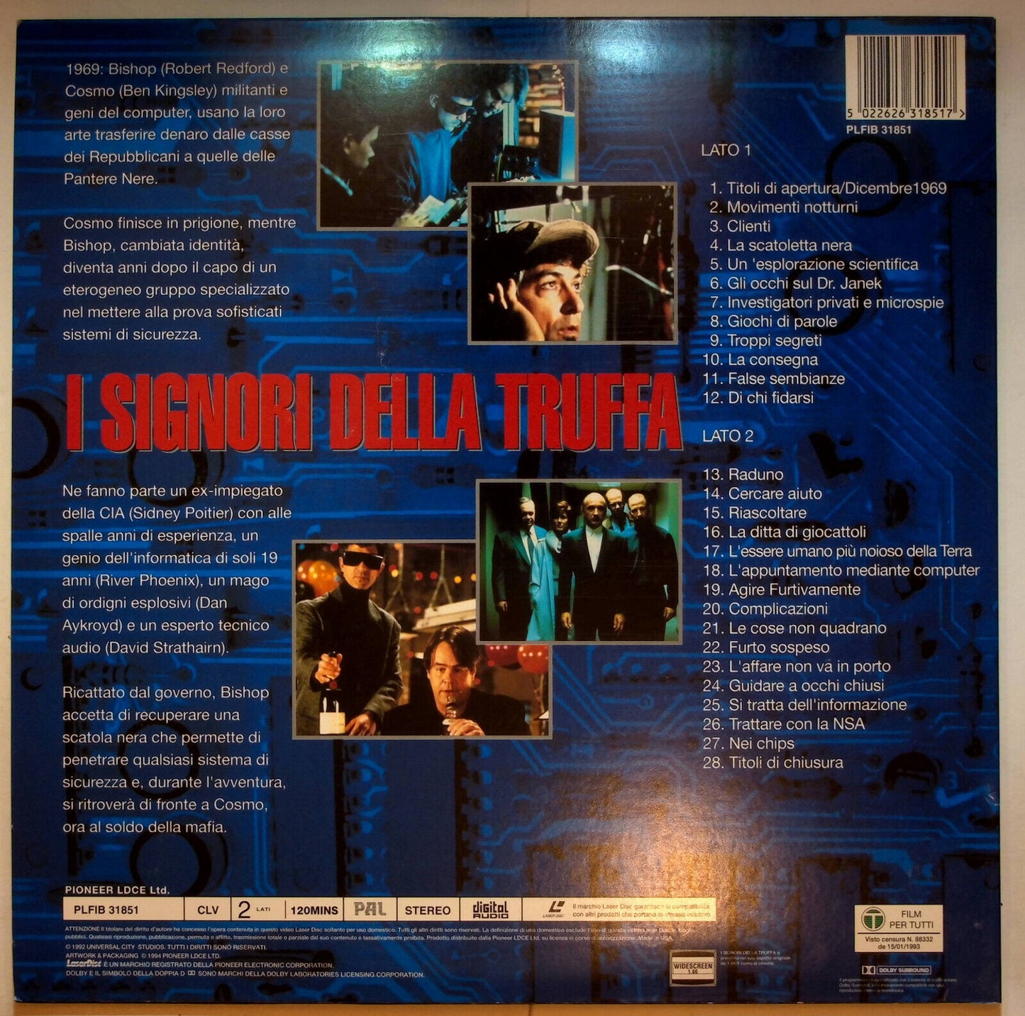 EBOND I Signori Della Truffa - Laser Disc Pal